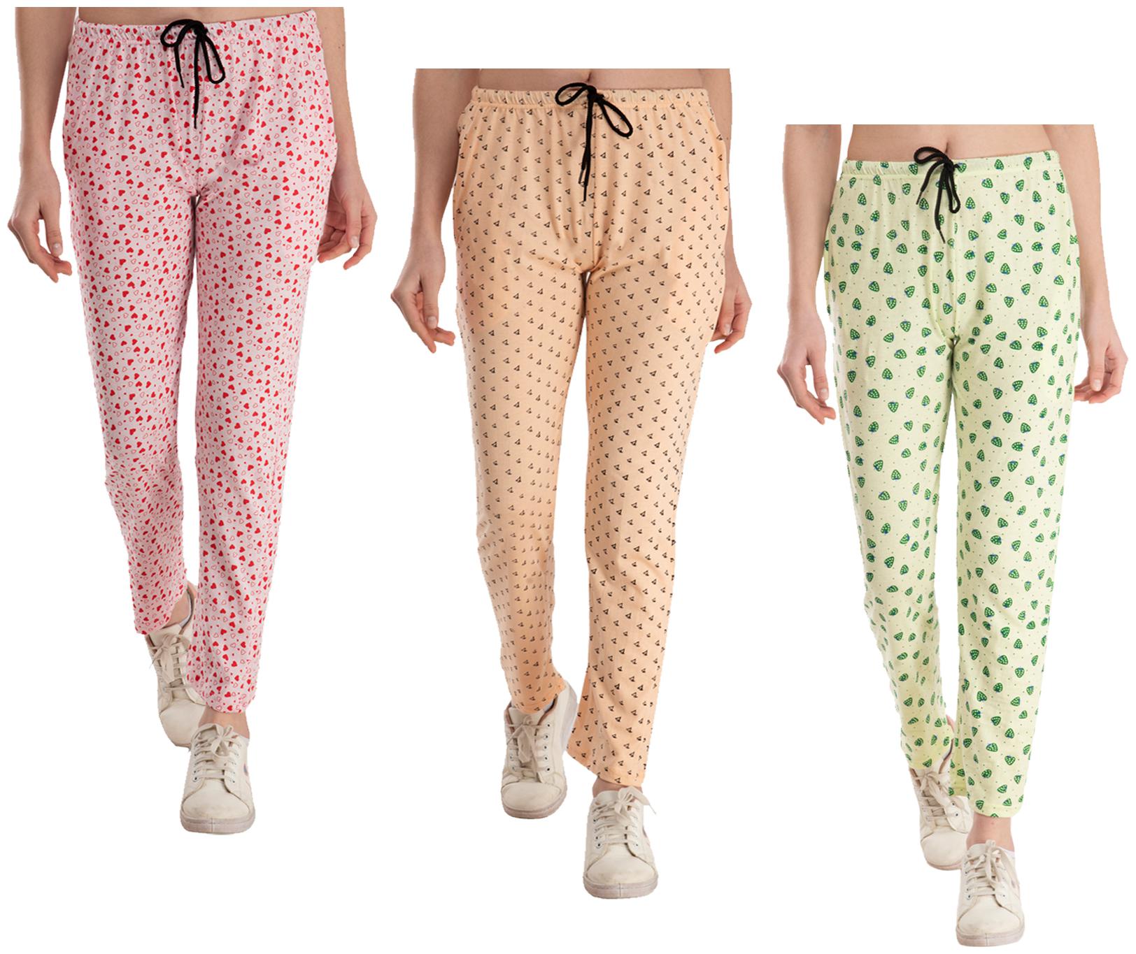 

Indiweaves Women Regular fit Cotton Printed Track pants - Multi