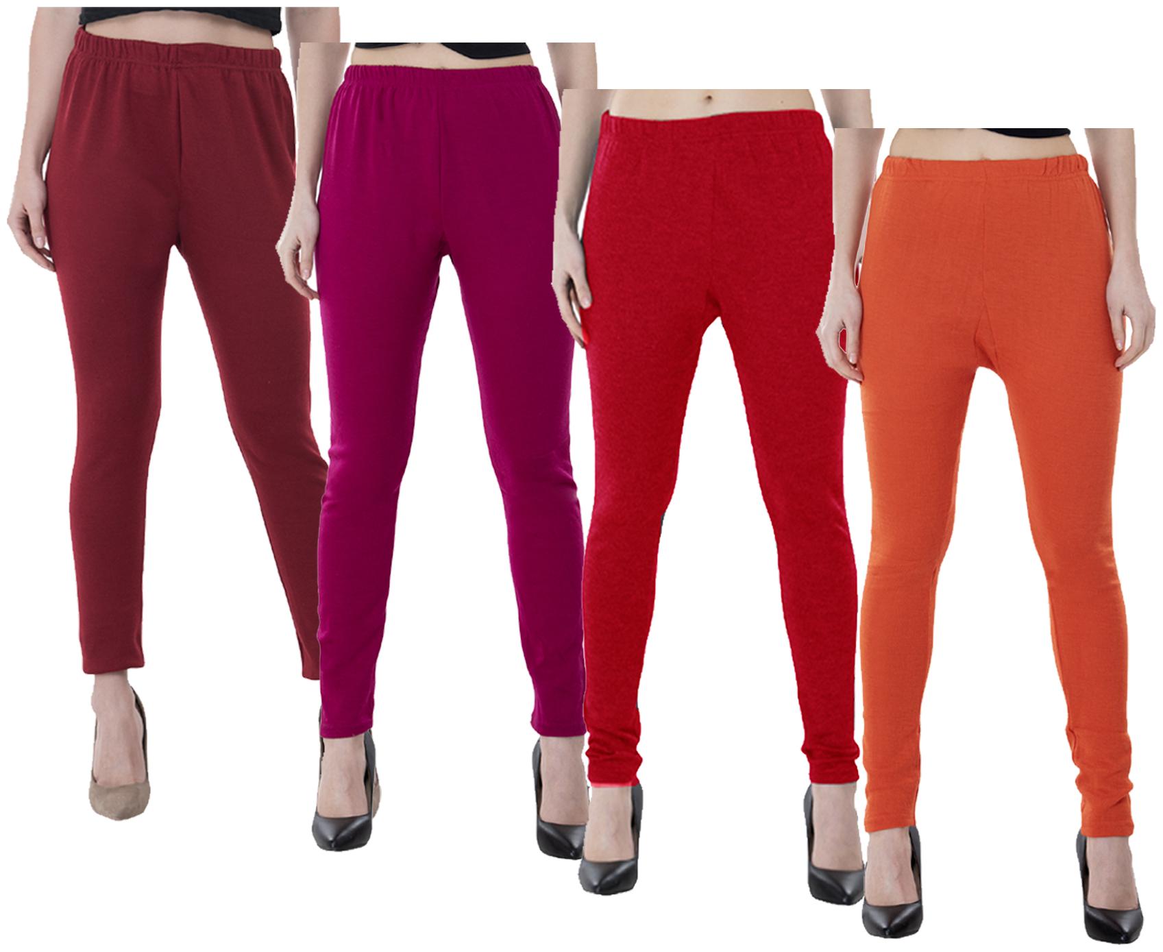 

IndiWeaves Women Warm Wollen Lycra Legging (Pack of 4)
