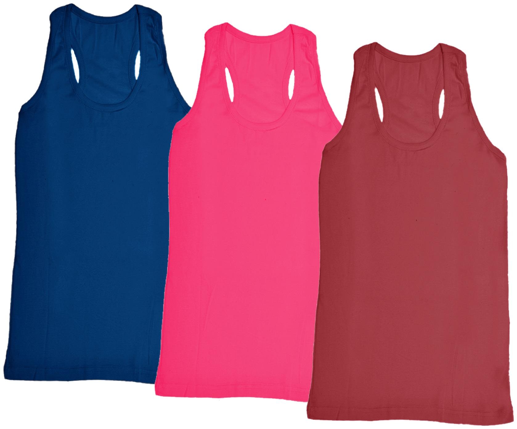 

Indiweaves Women Multi Regular fit Round neck Cotton Tank top
