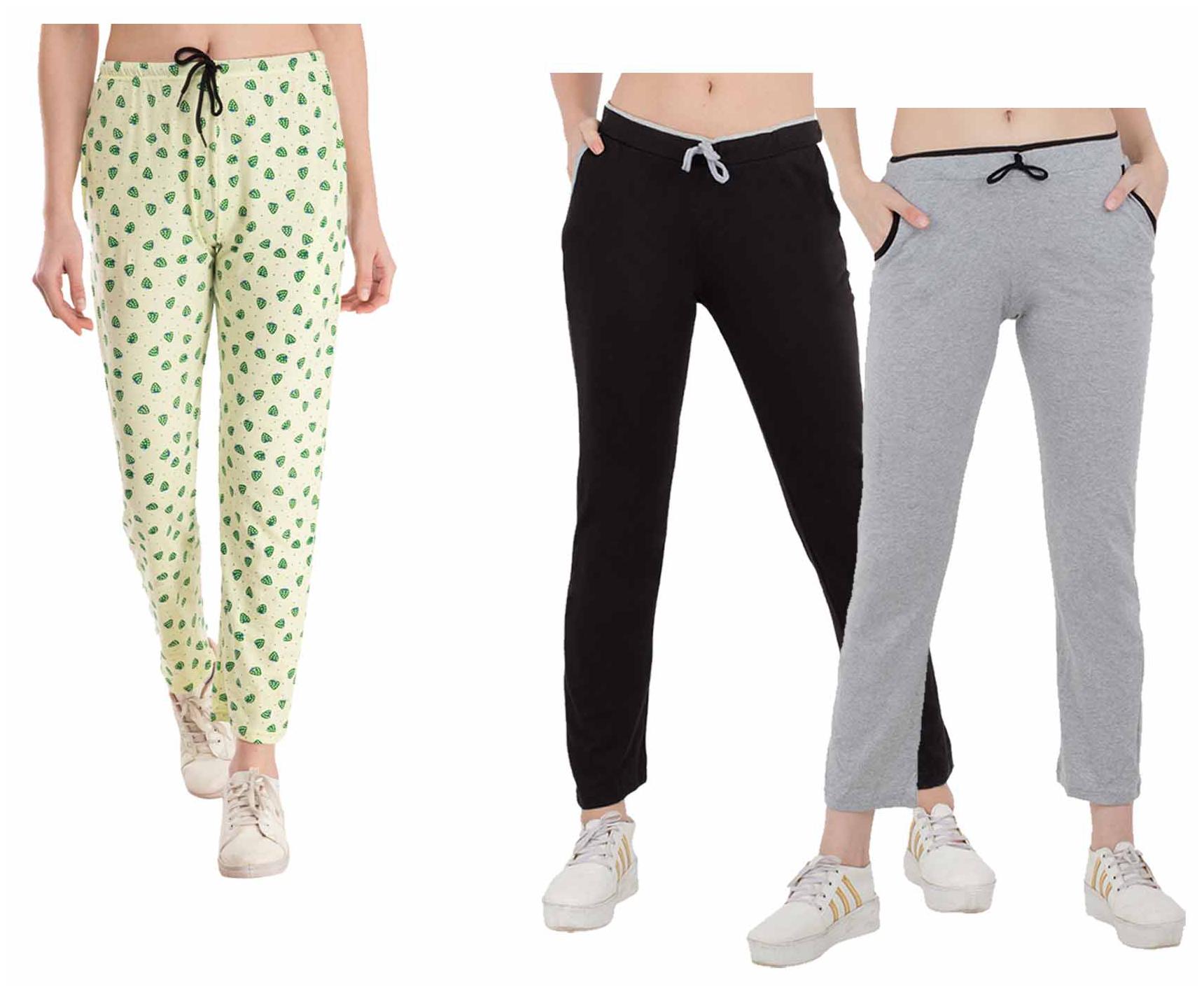 

Indiweaves Women Regular fit Cotton Printed Track pants - Multi
