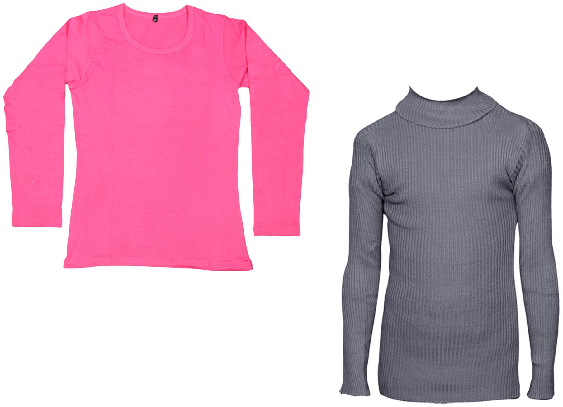 

Indiweaves Women Pink Regular fit Round neck Cotton T shirt