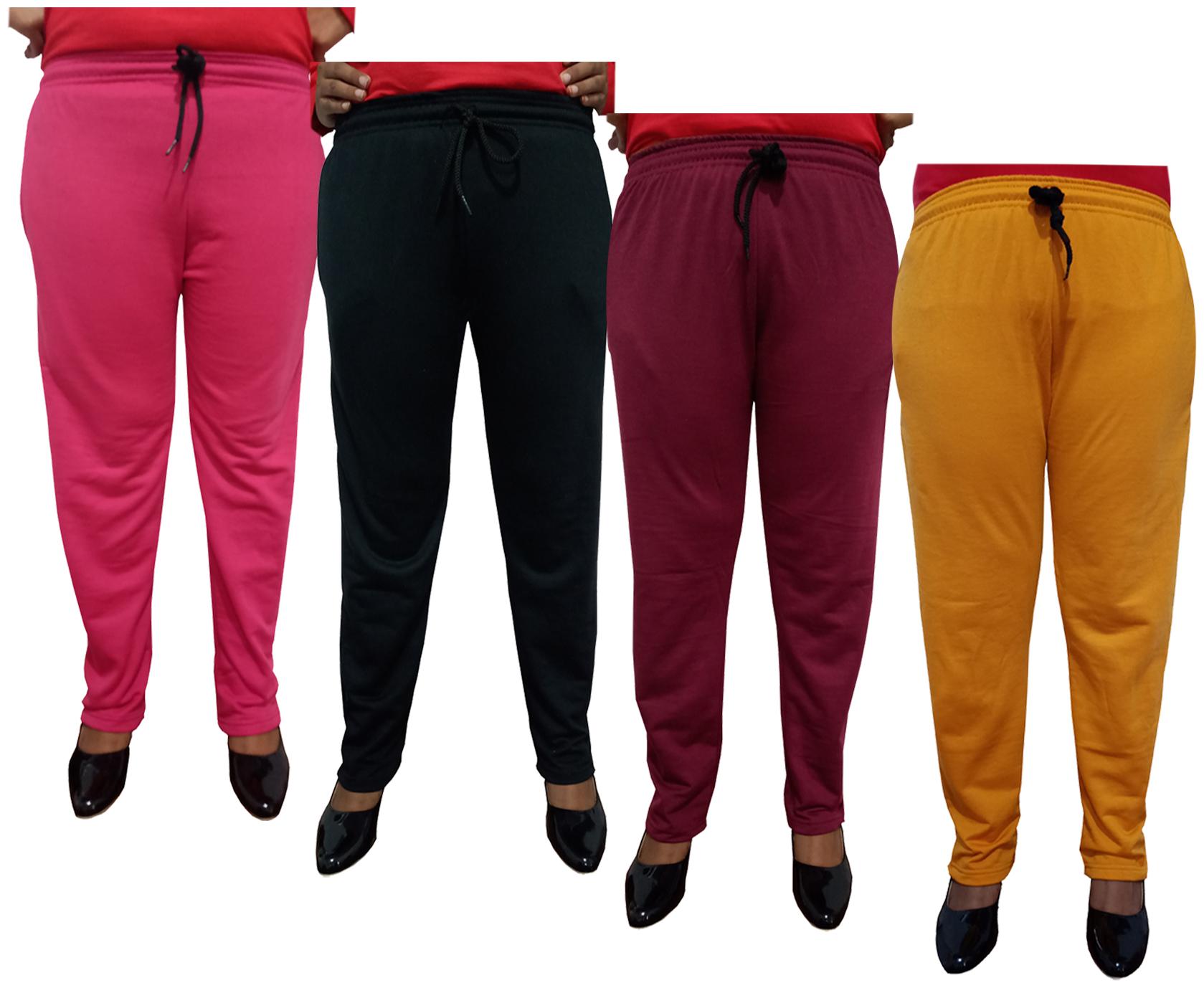 

Indiweaves Women Regular fit Fleece Solid Track pants - Multi