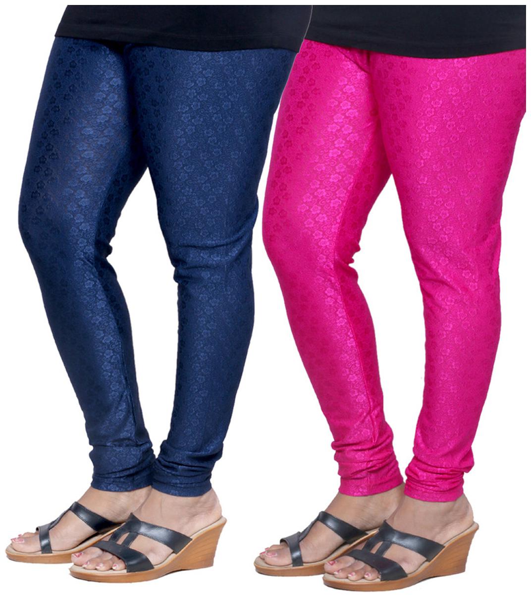 

IndiWeaves Women s Jacquard Legging Combo Of 2