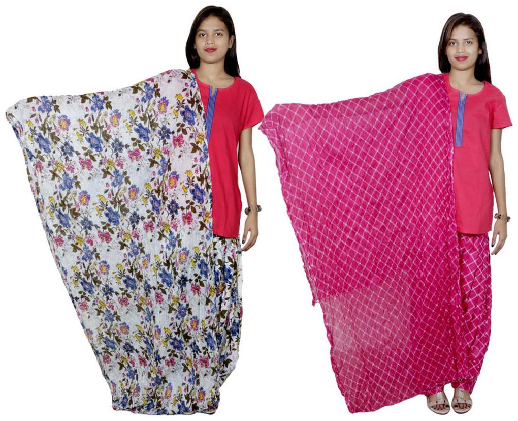 

Indiweaves Cotton Patiala Salwar With Dupatta Combo