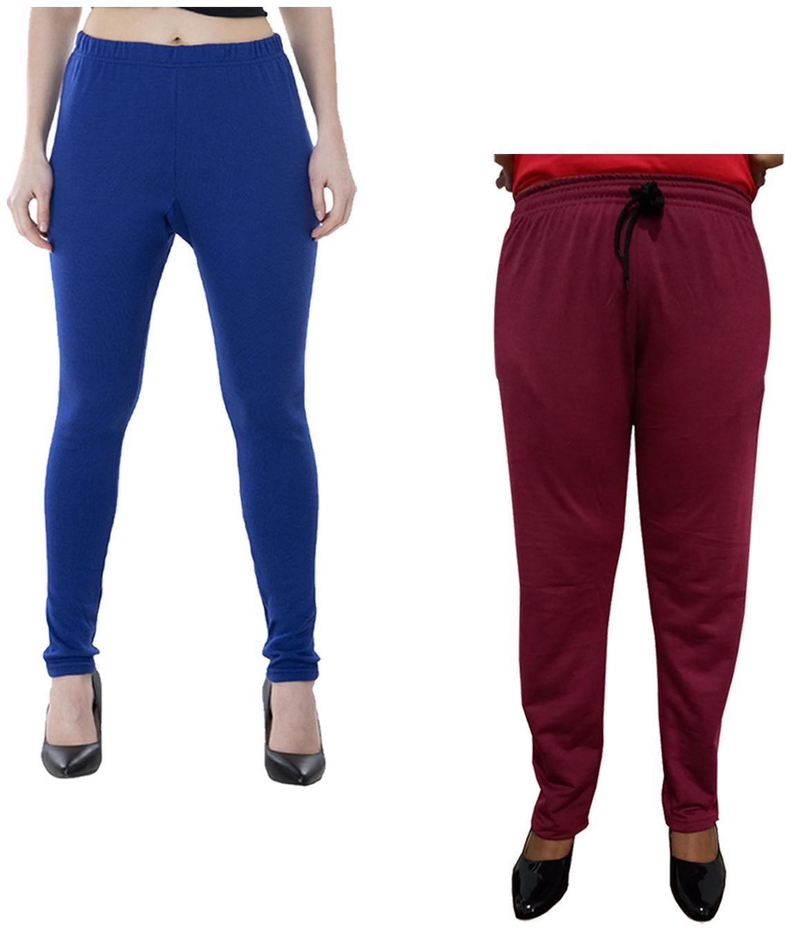 

Indiweaves Women Regular fit Fleece Solid Track pants - Multi