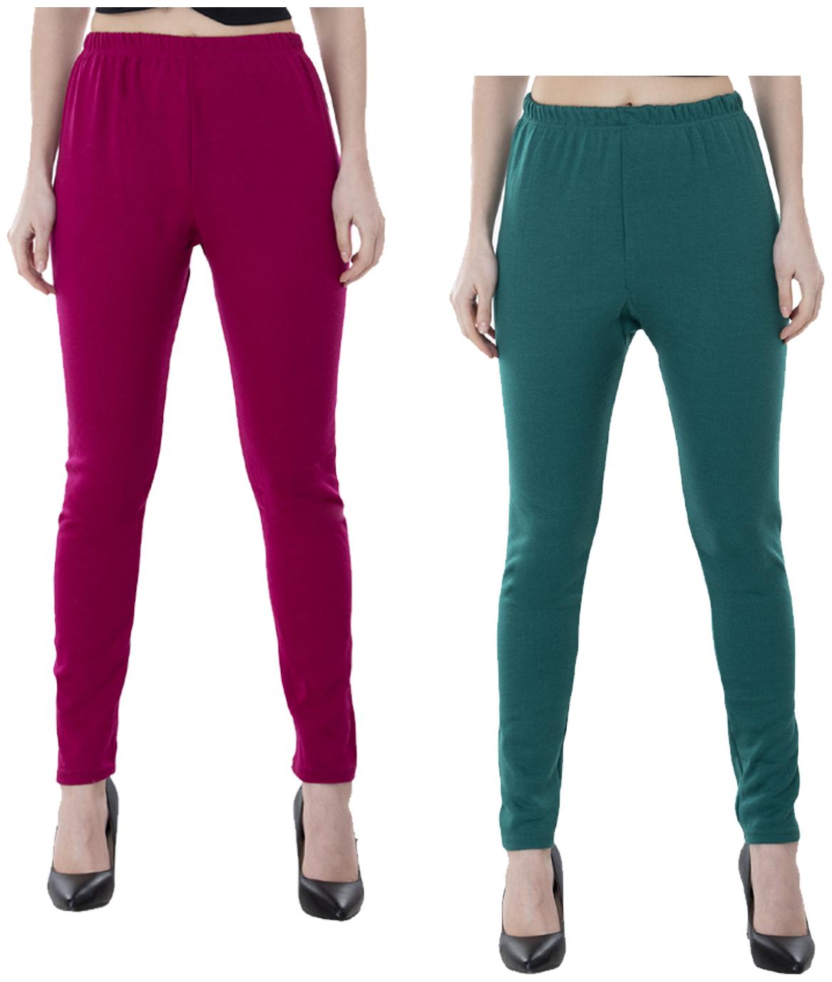 

IndiWeaves Women Warm Wollen Lycra Legging (Pack of 2)