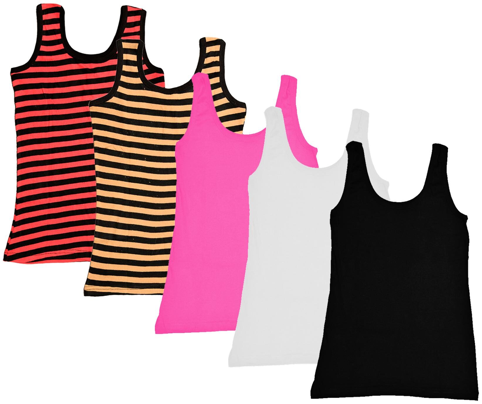 

Indiweaves Women Multi Regular fit U neck Cotton Tank top