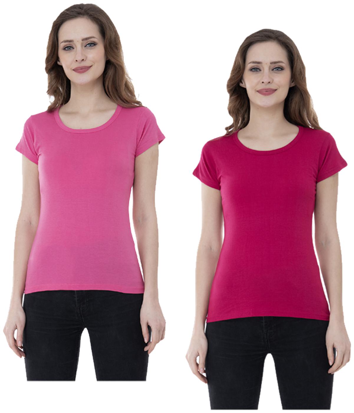 

Indiweaves Women Multi Regular fit Round neck Cotton T shirt