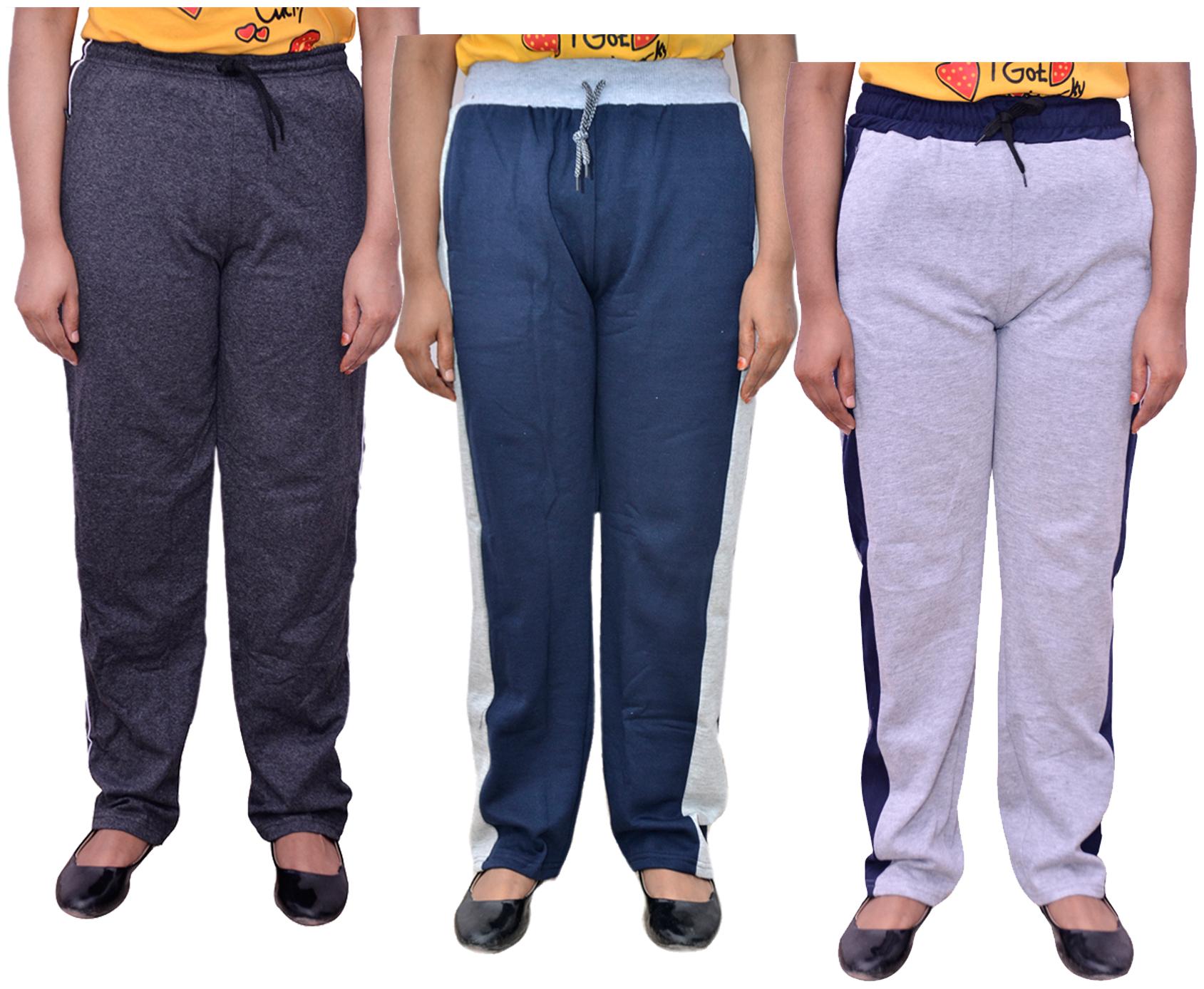 

Indiweaves Women Regular fit Cotton Solid Track pants - Multi