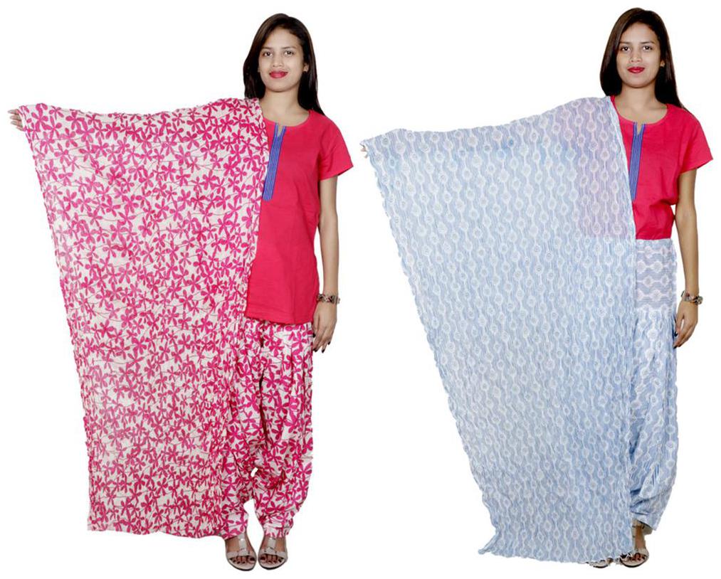 

Indiweaves Cotton Patiala Salwar With Dupatta Combo