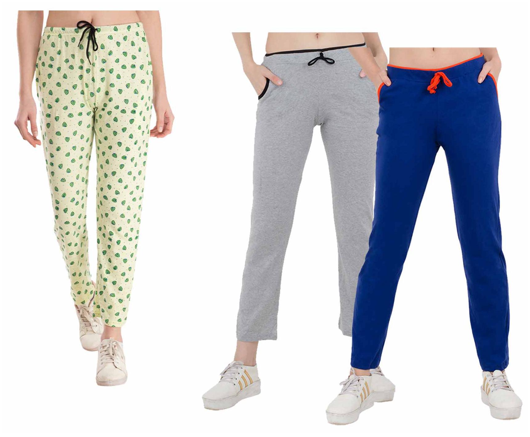 

Indiweaves Women Regular fit Cotton Printed Track pants - Multi