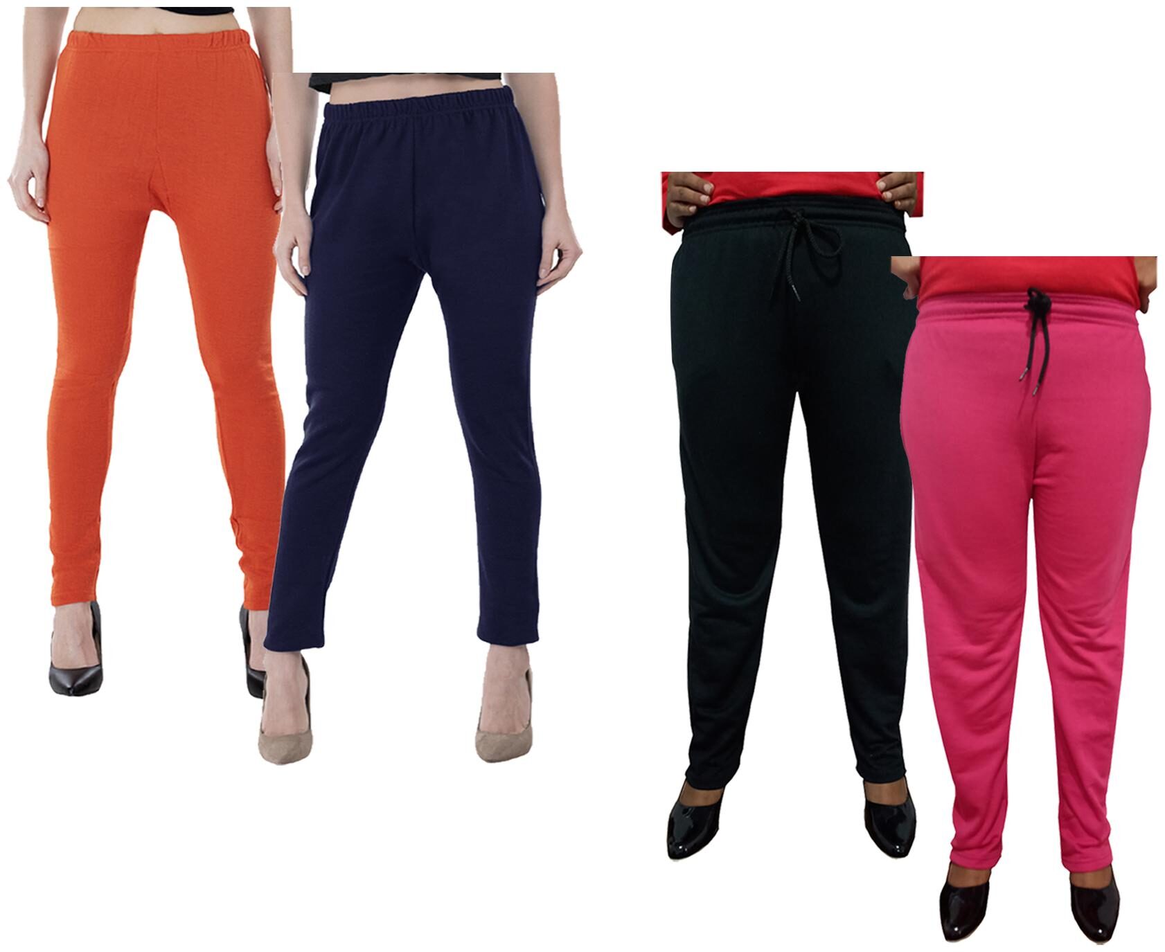 

Indiweaves Women Regular fit Fleece Solid Track pants - Multi