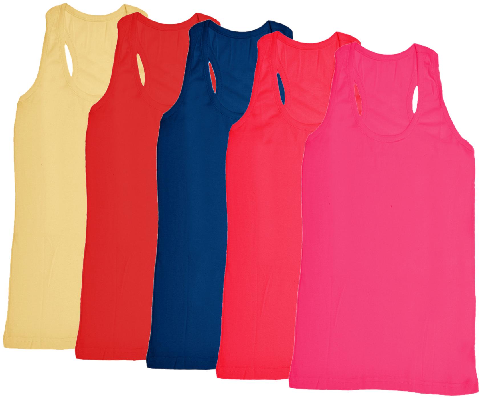 

Indiweaves Women Multi Regular fit Round neck Cotton Tank top