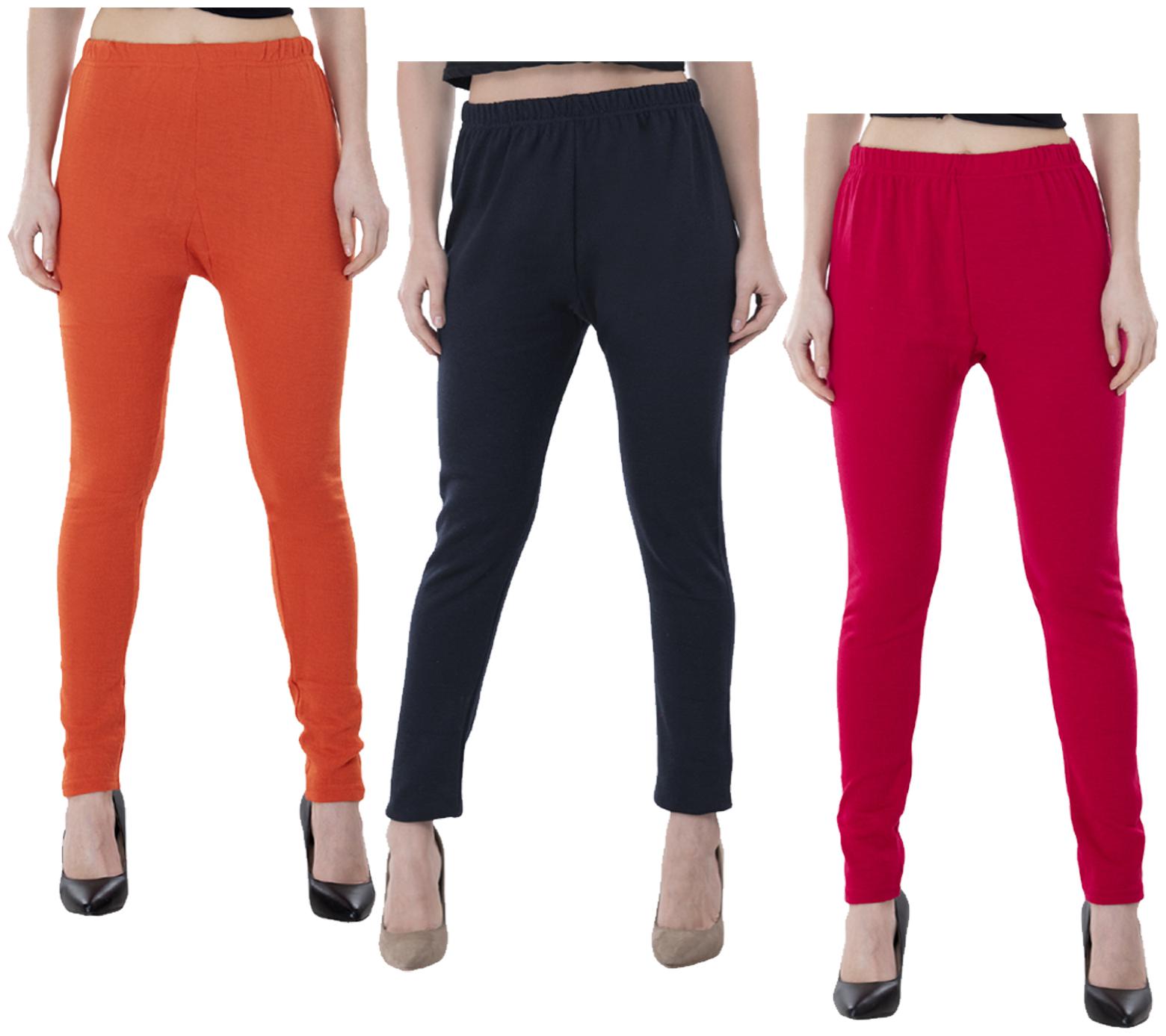 

IndiWeaves Women Warm Wollen Lycra Legging (Pack of 3)