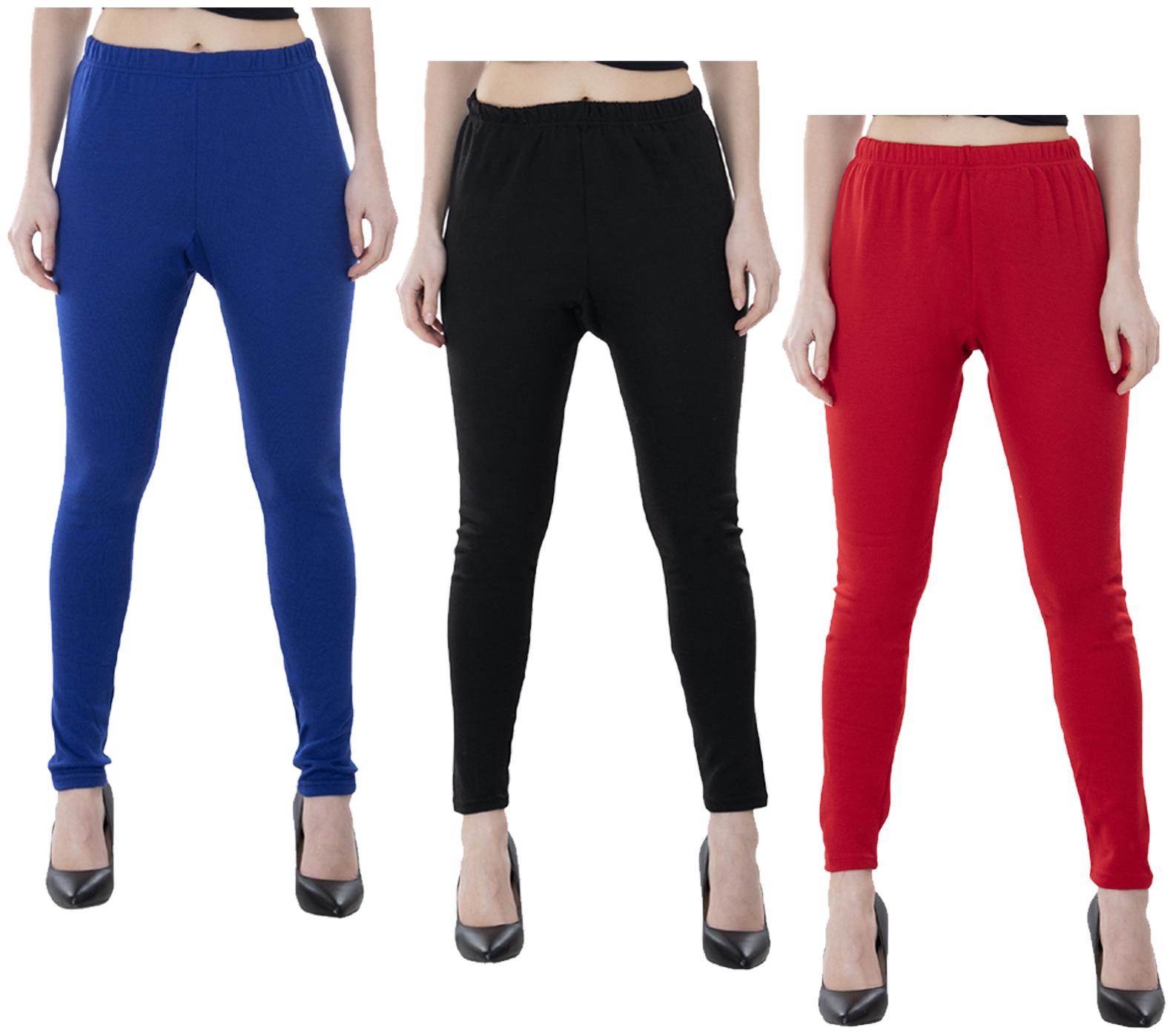 

IndiWeaves Women Warm Wollen Lycra Legging (Pack of 3)