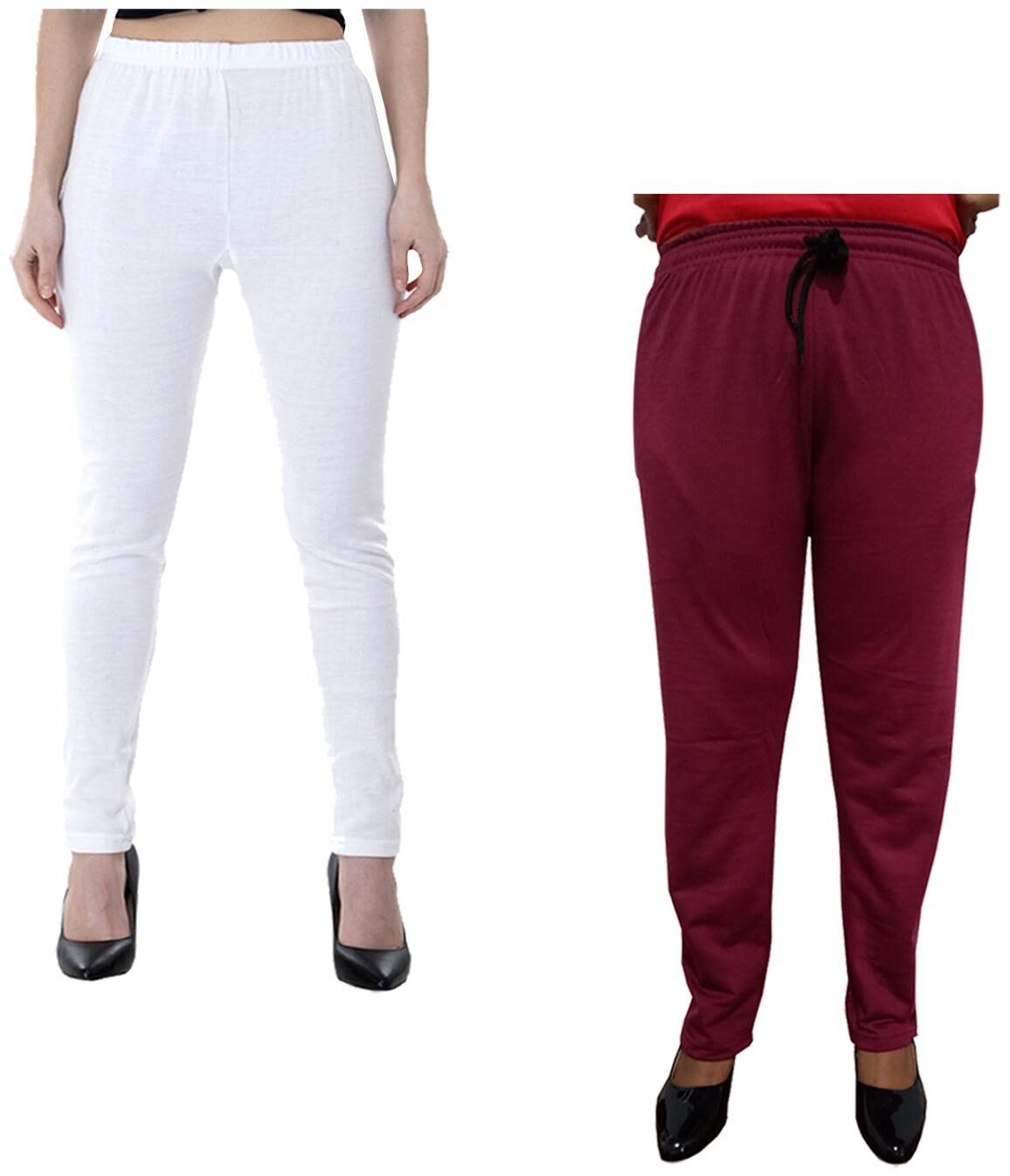 

Indiweaves Women Regular fit Fleece Solid Track pants - Multi