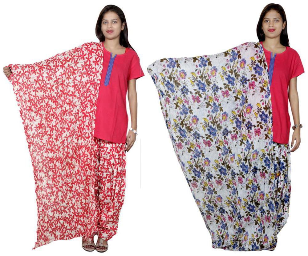 

Indiweaves Cotton Patiala Salwar With Dupatta Combo