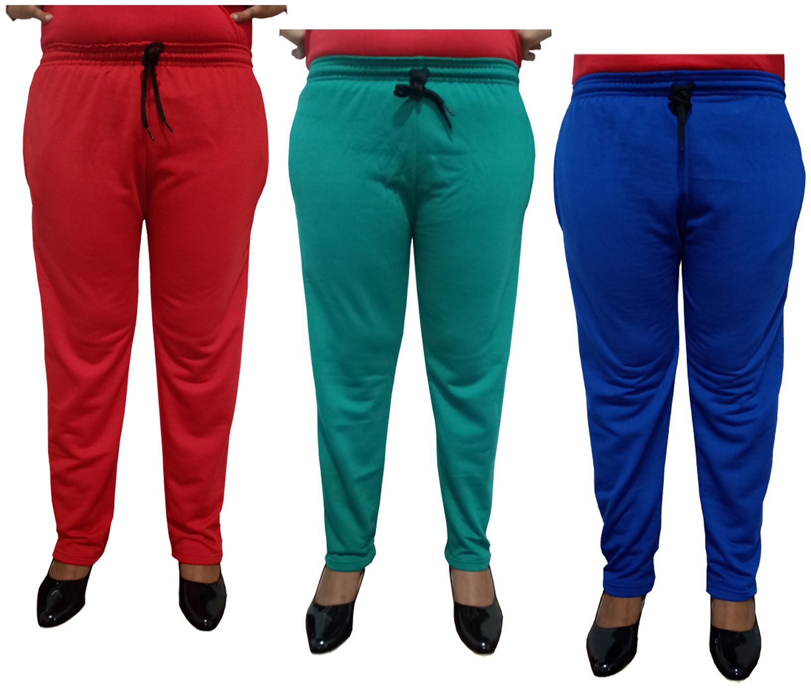

Indiweaves Women Regular fit Fleece Solid Track pants - Multi