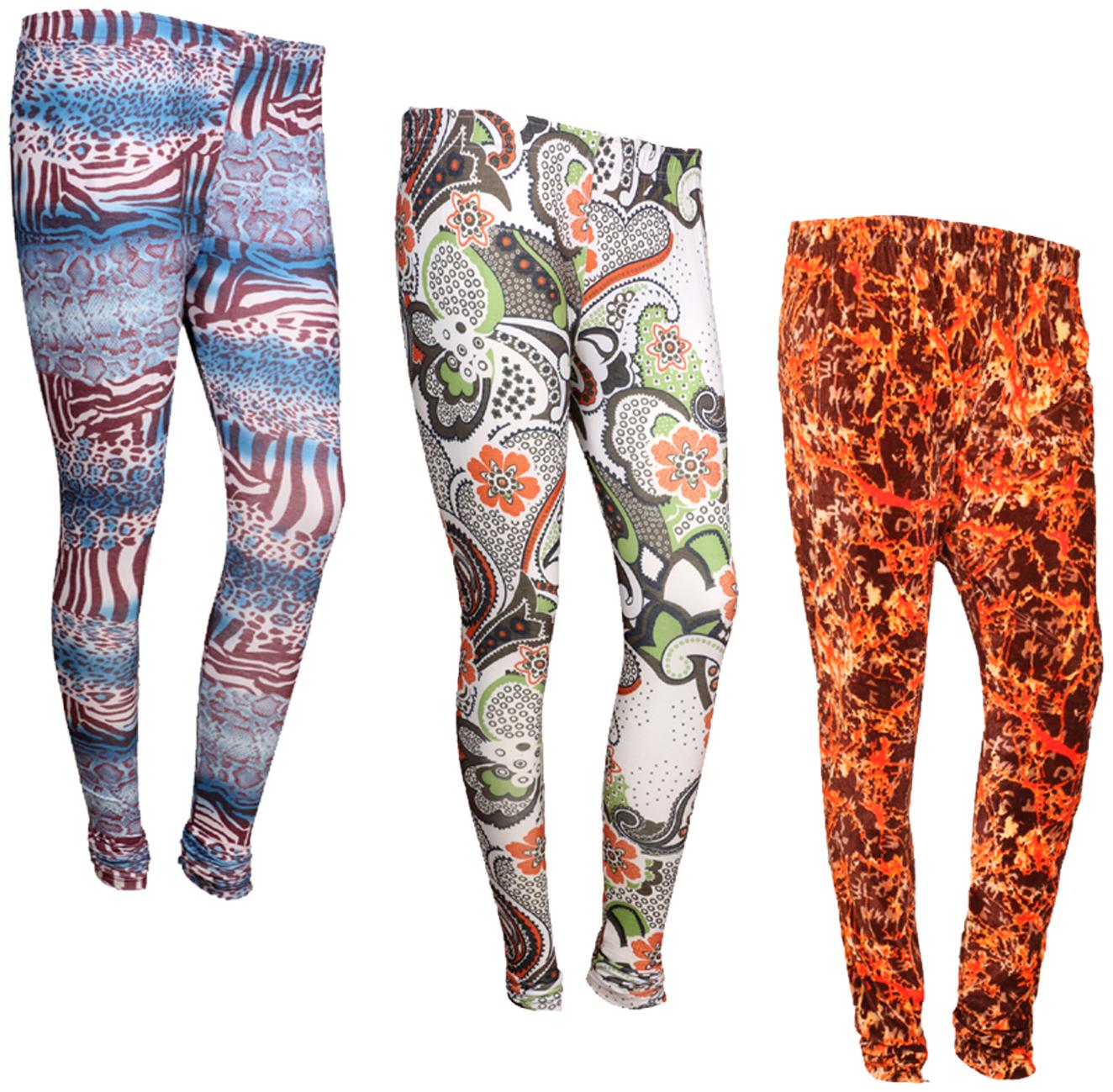 

IndiWeaves Women Cotton Printed Legging and Velvet Printed Leggings (Pack of 3)