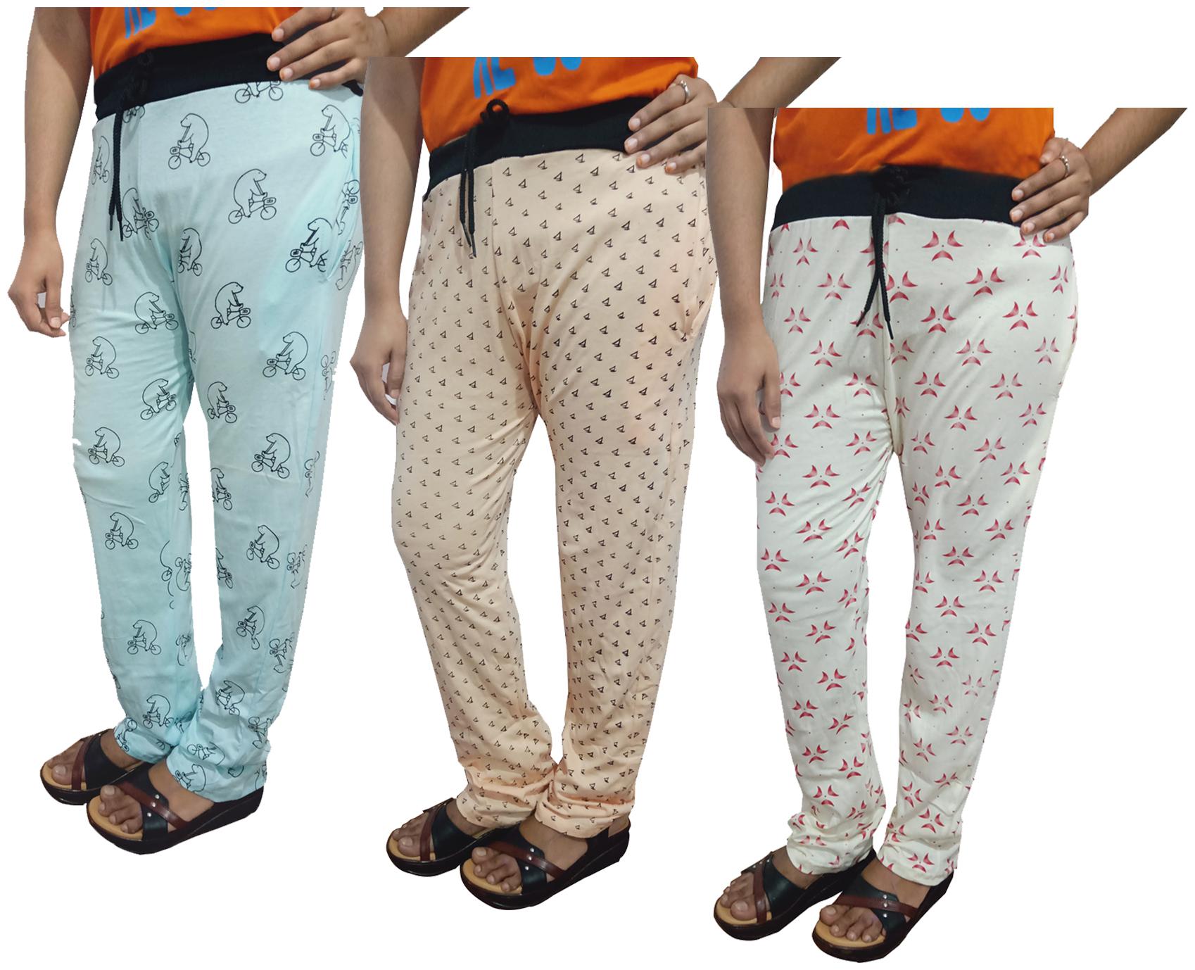 

Indiweaves Women Regular fit Cotton Printed Track pants - Multi