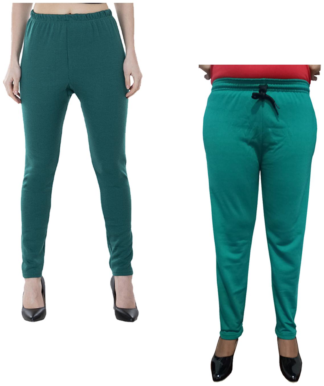 

Indiweaves Women Regular fit Fleece Solid Track pants - Multi