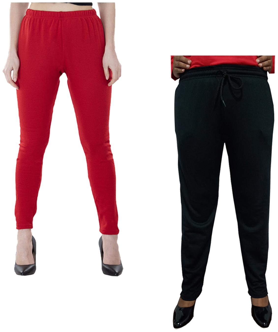 

Indiweaves Women Regular fit Fleece Solid Track pants - Multi