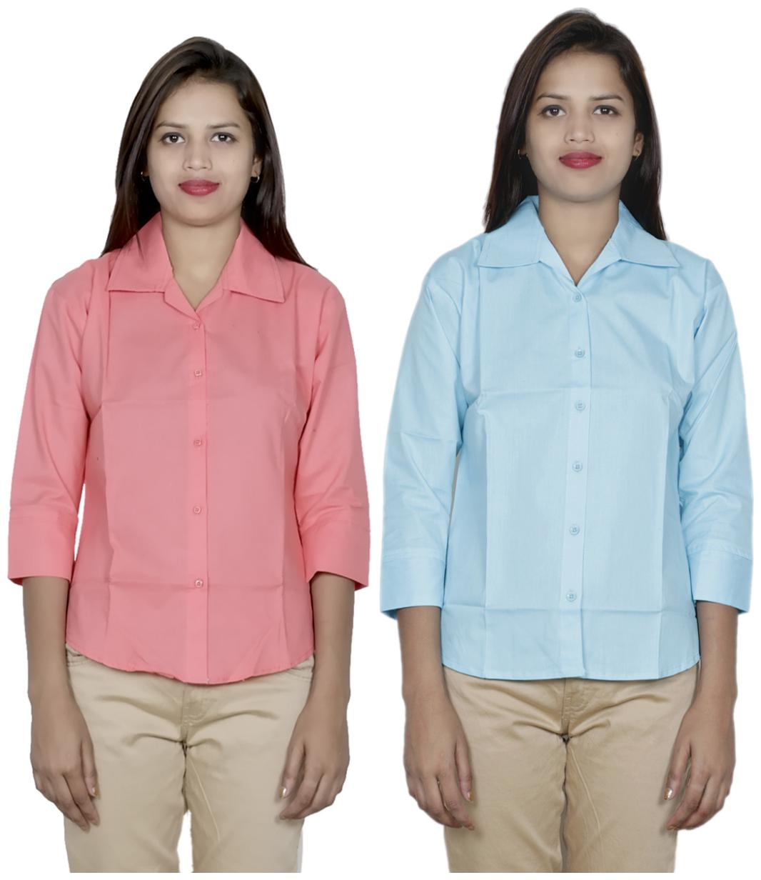 

Indiweaves Women Orange Solid Regular Fit Shirt