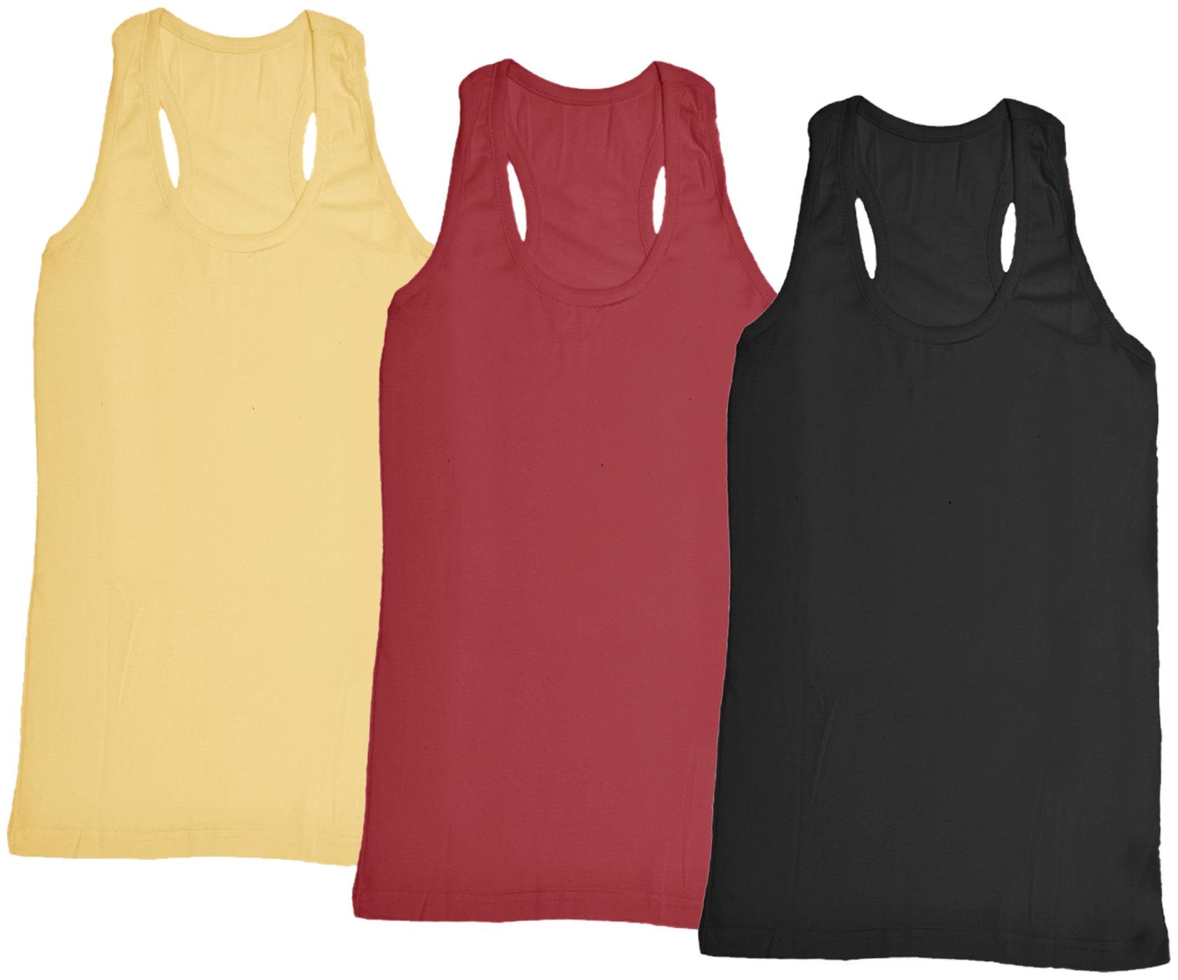 

Indiweaves Women Multi Regular fit Round neck Cotton Tank top
