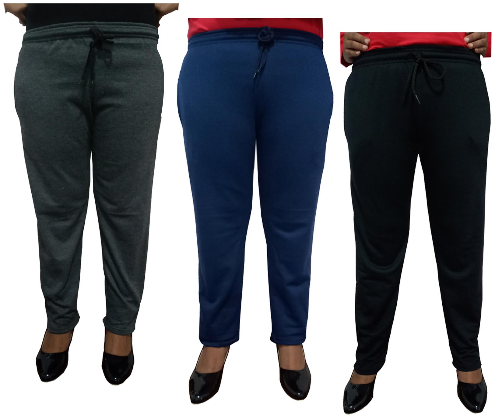 

Indiweaves Women Regular fit Fleece Solid Track pants - Multi
