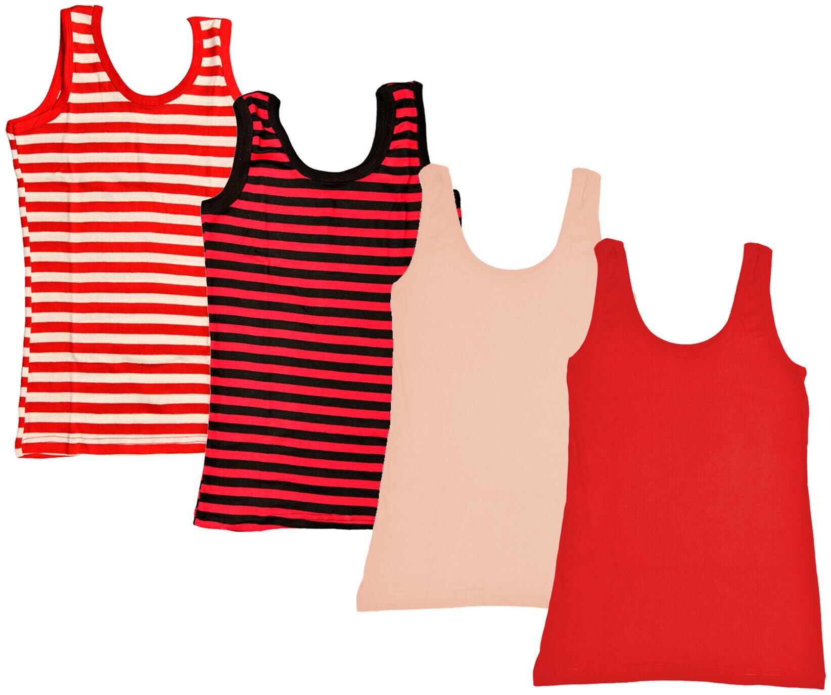 

Indiweaves Women Multi Regular fit U neck Cotton Tank top