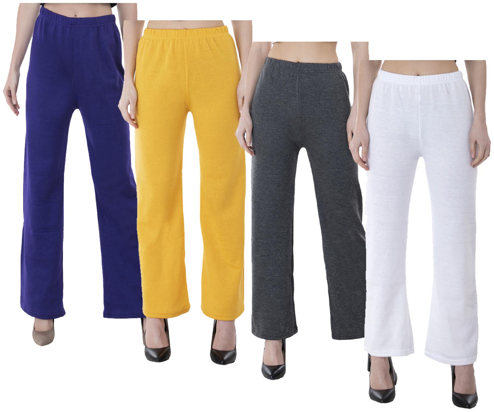 

IndiWeaves Women Warm Woolen Palazzo for Winters (Pack of 4)