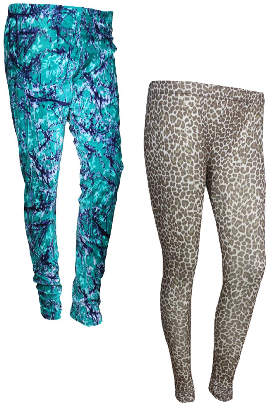 

IndiWeaves Women Cotton Printed Legging and Velvet Printed Leggings (Pack of 2)