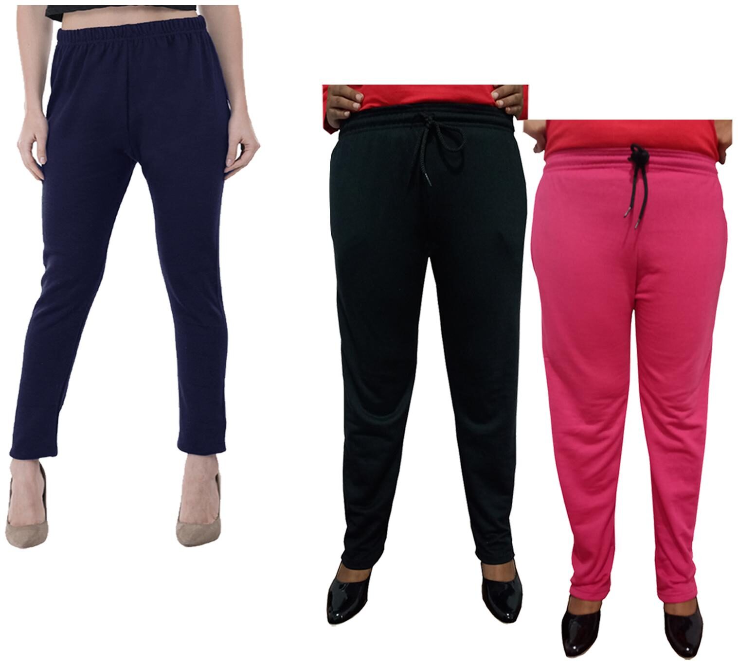 

Indiweaves Women Regular fit Fleece Solid Track pants - Multi