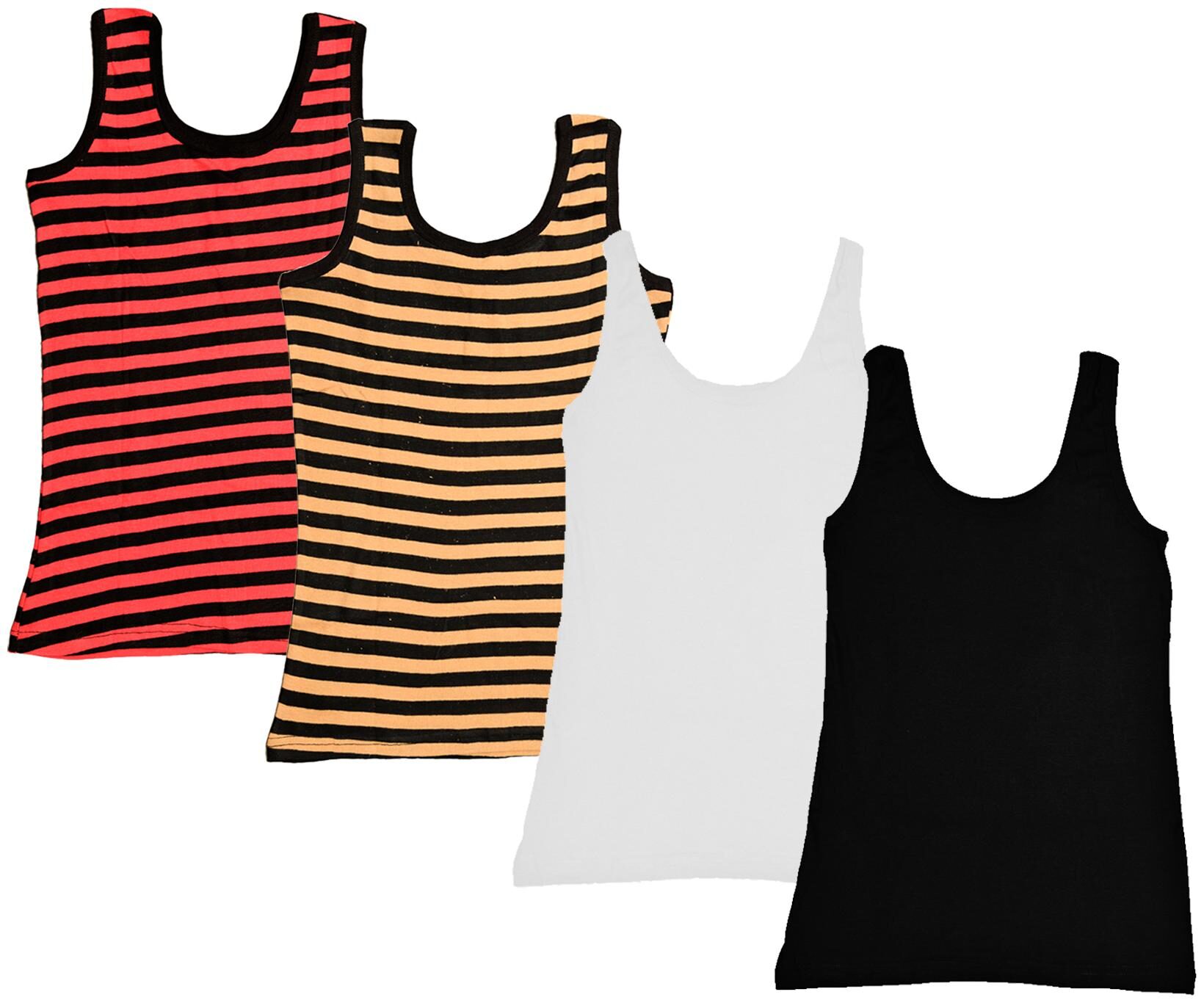 

Indiweaves Women Multi Regular fit U neck Cotton Tank top