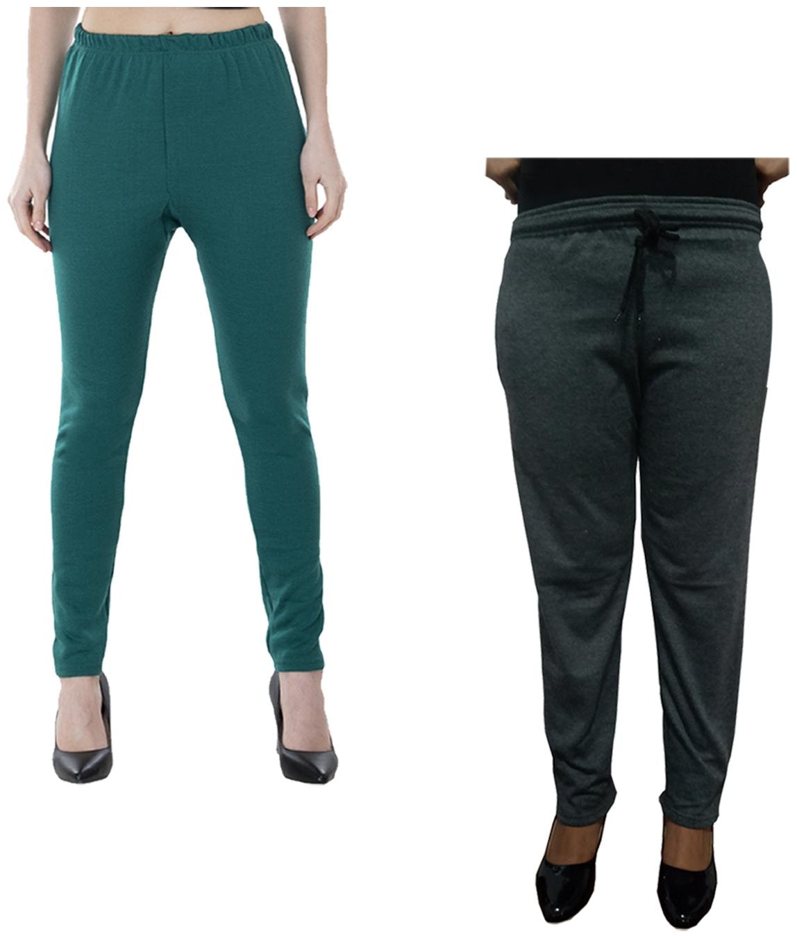 

Indiweaves Women Regular fit Fleece Solid Track pants - Multi