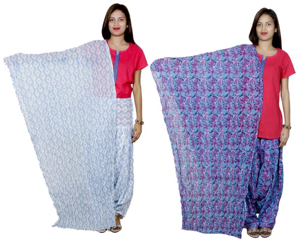 

Indiweaves Cotton Patiala Salwar With Dupatta Combo