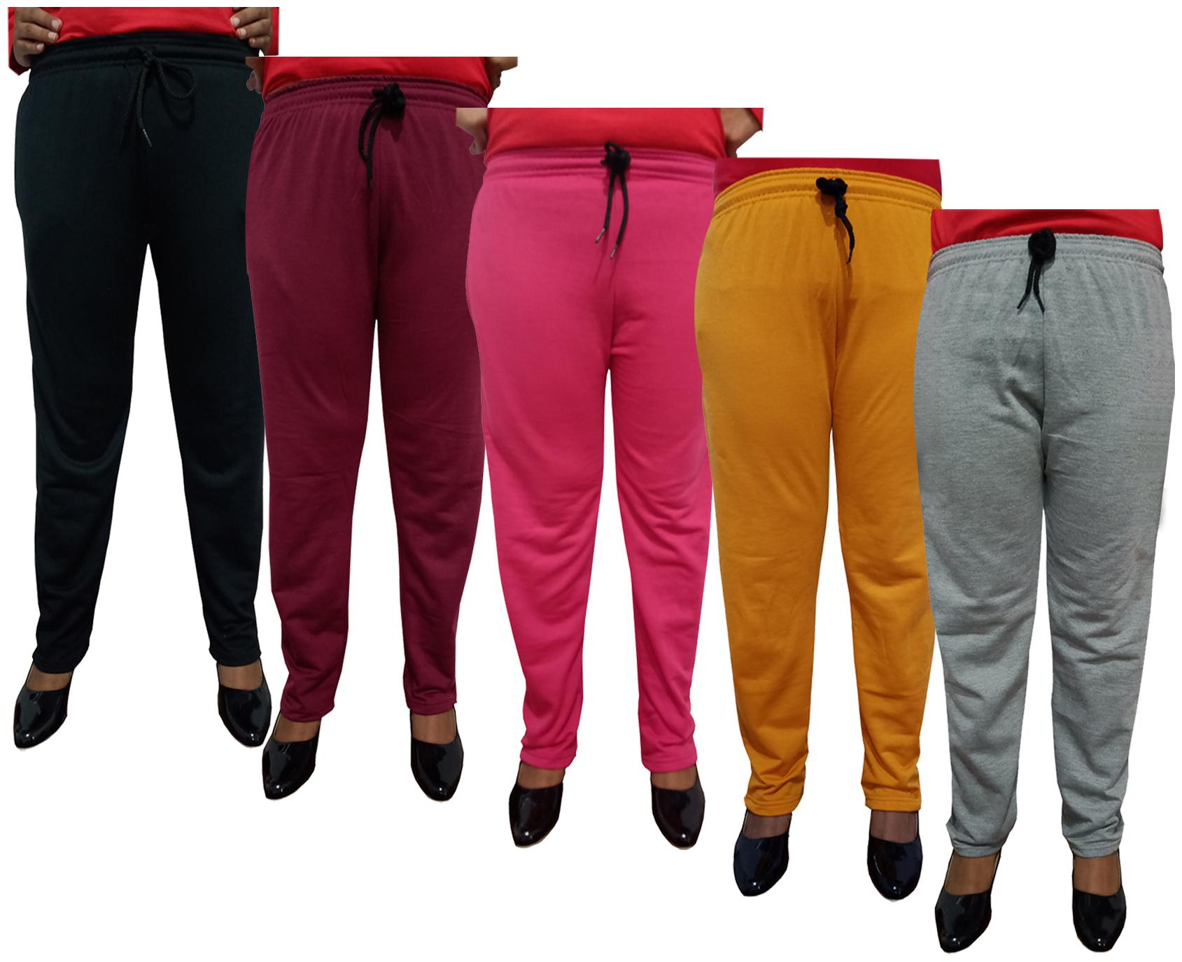 

Indiweaves Women Regular fit Fleece Solid Track pants - Multi