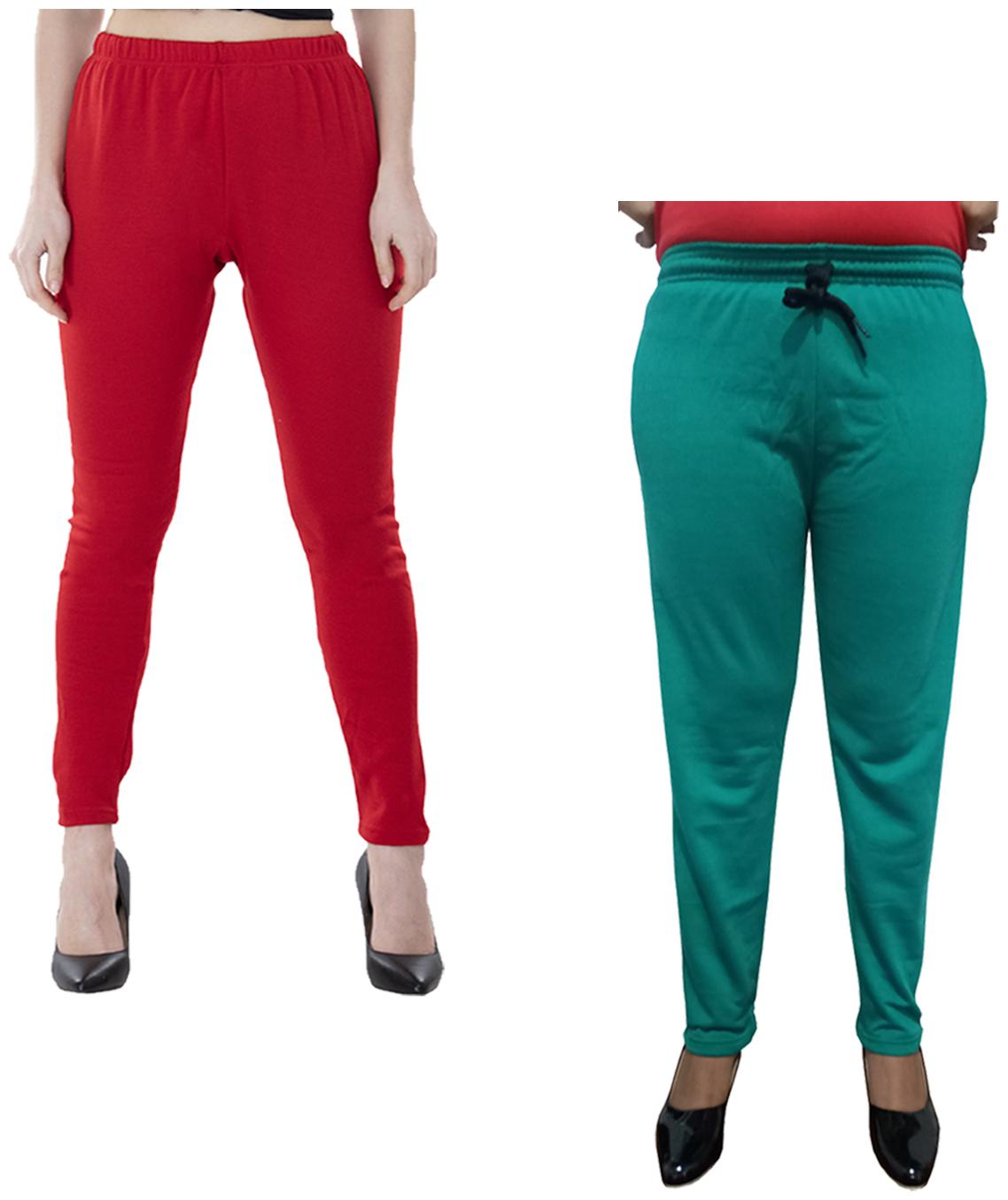 

Indiweaves Women Regular fit Fleece Solid Track pants - Multi