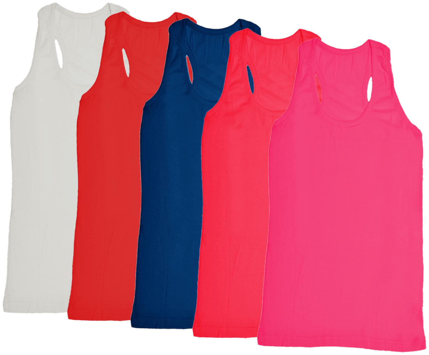 

Indiweaves Women Multi Regular fit Round neck Cotton Tank top