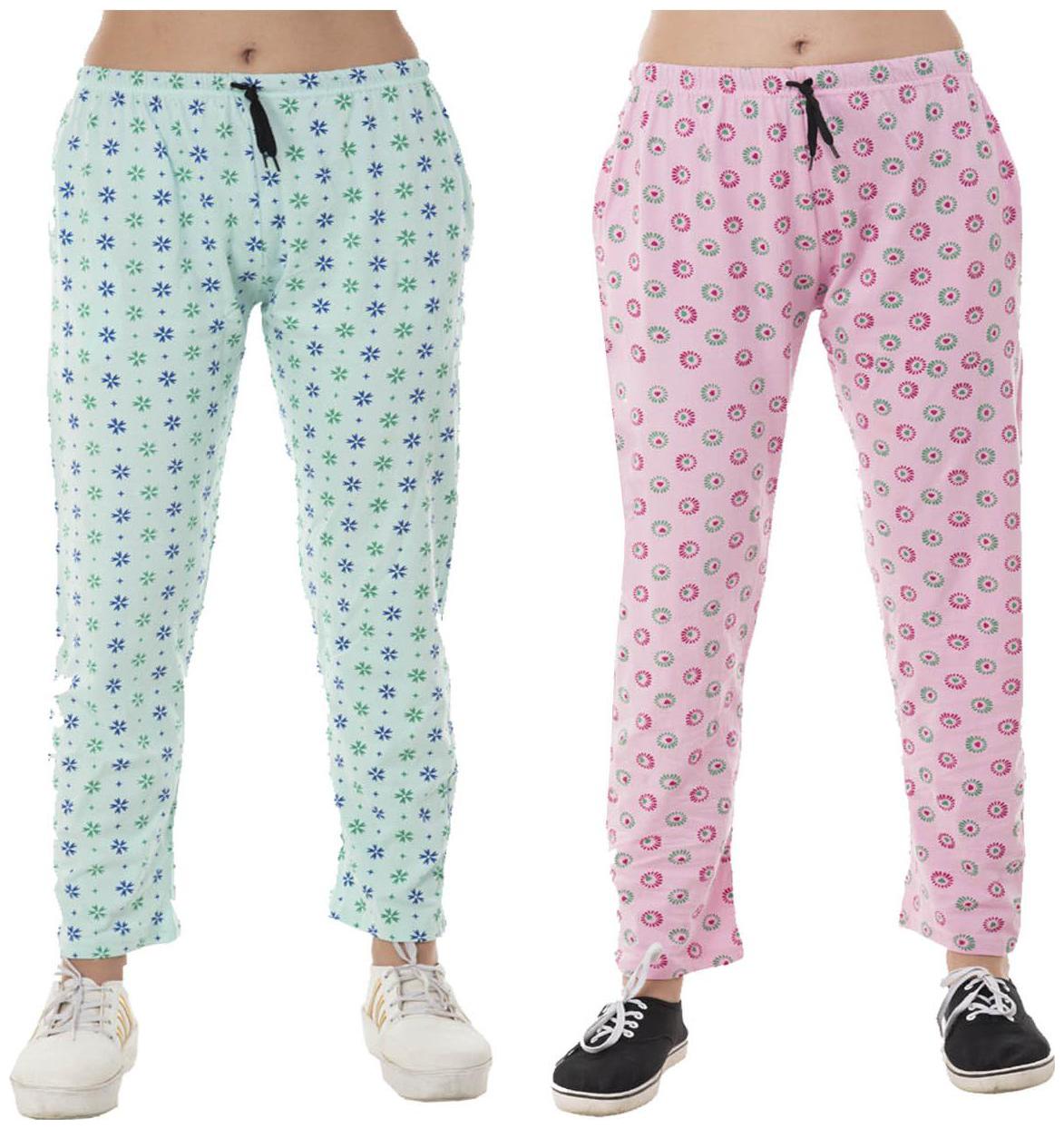 

Indiweaves Women Regular fit Cotton Printed Track pants - Multi