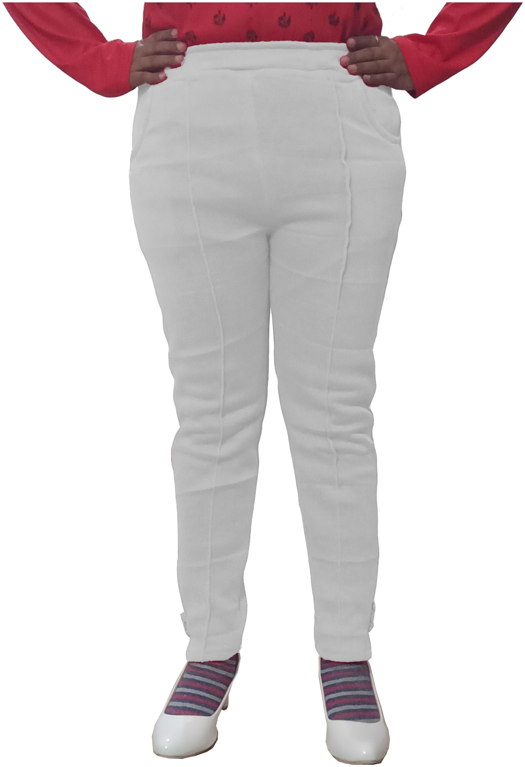 

Indiweaves Women White Regular fit Regular trousers