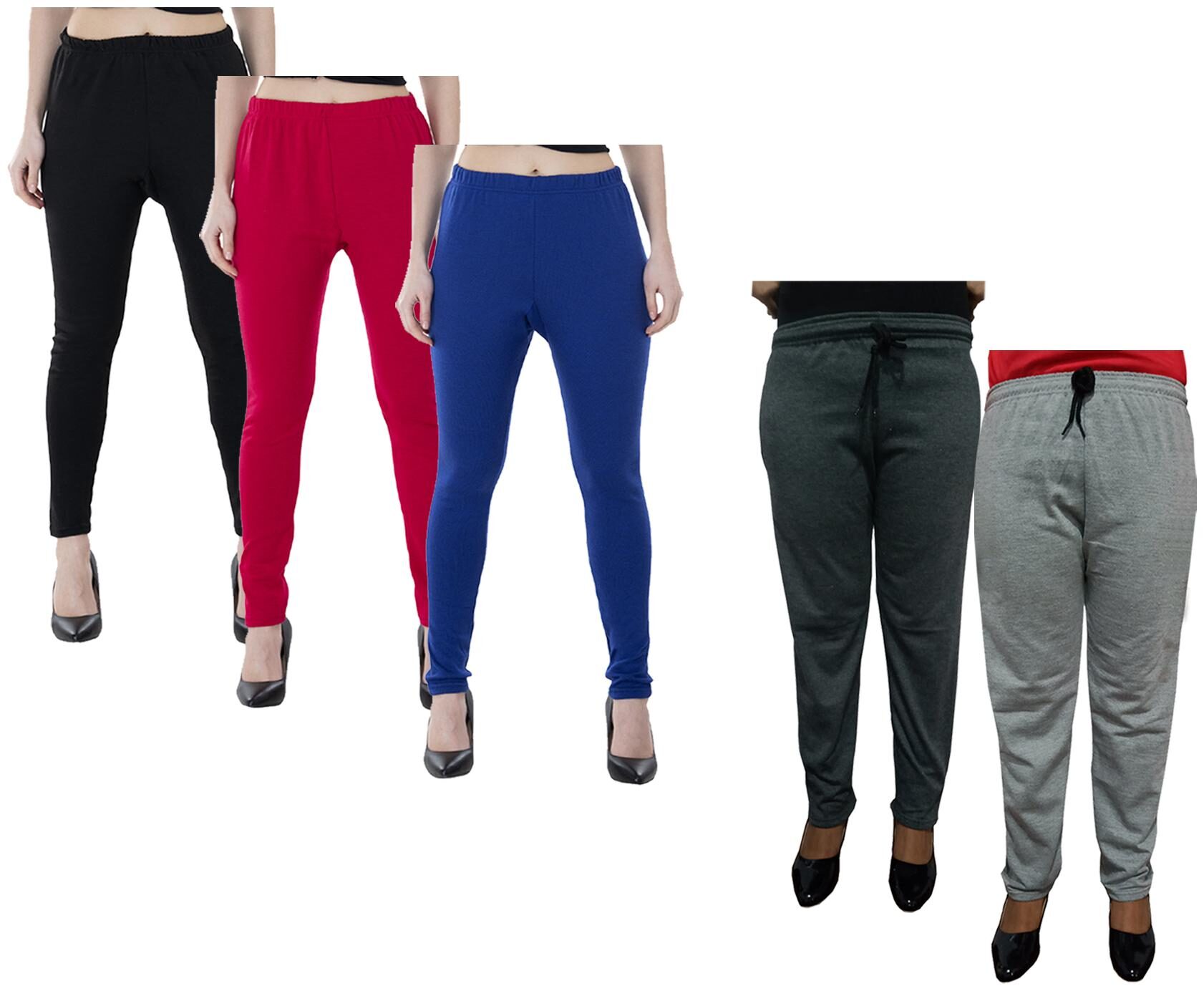 

Indiweaves Women Regular fit Fleece Solid Track pants - Multi
