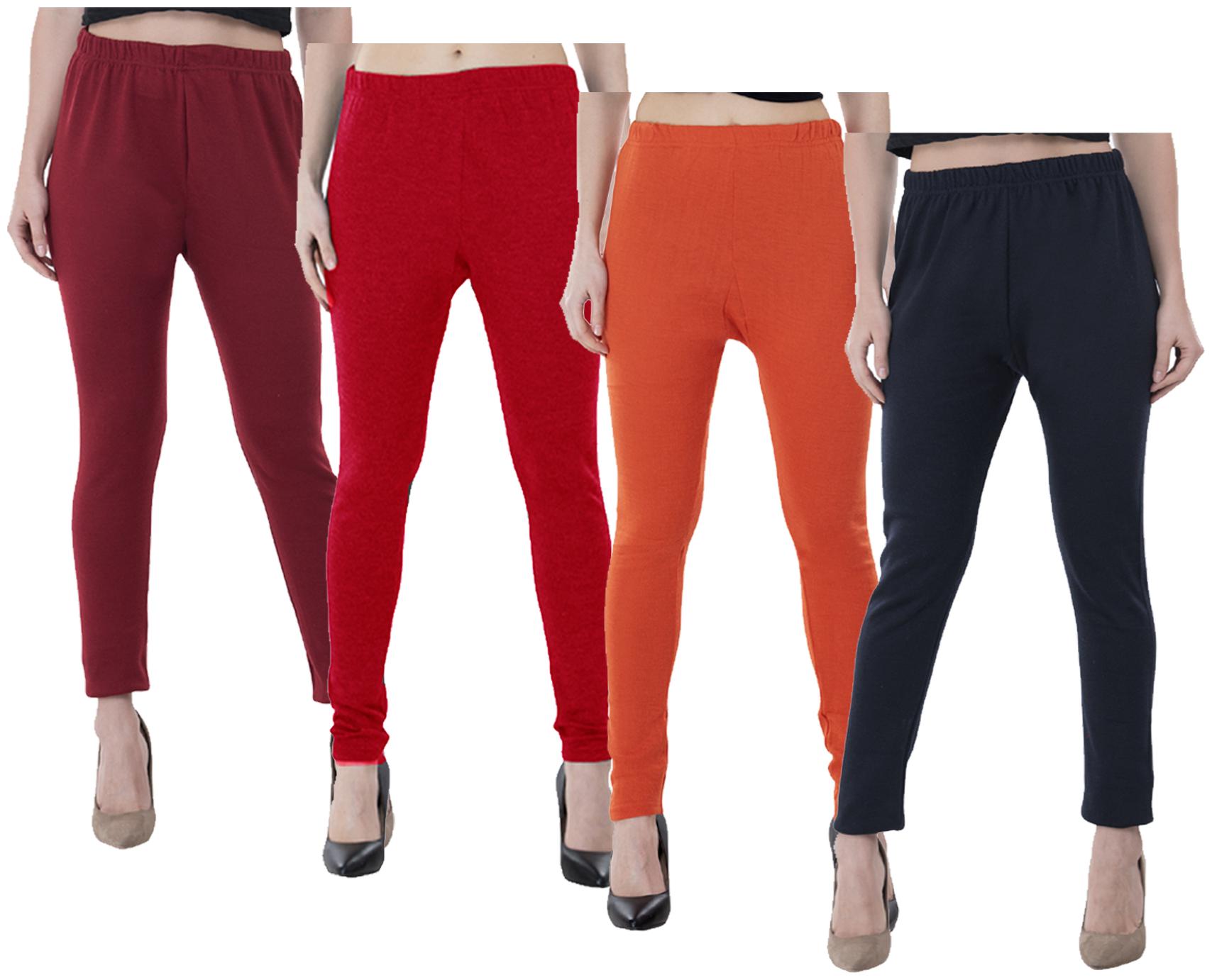 

IndiWeaves Women Warm Wollen Lycra Legging (Pack of 4)