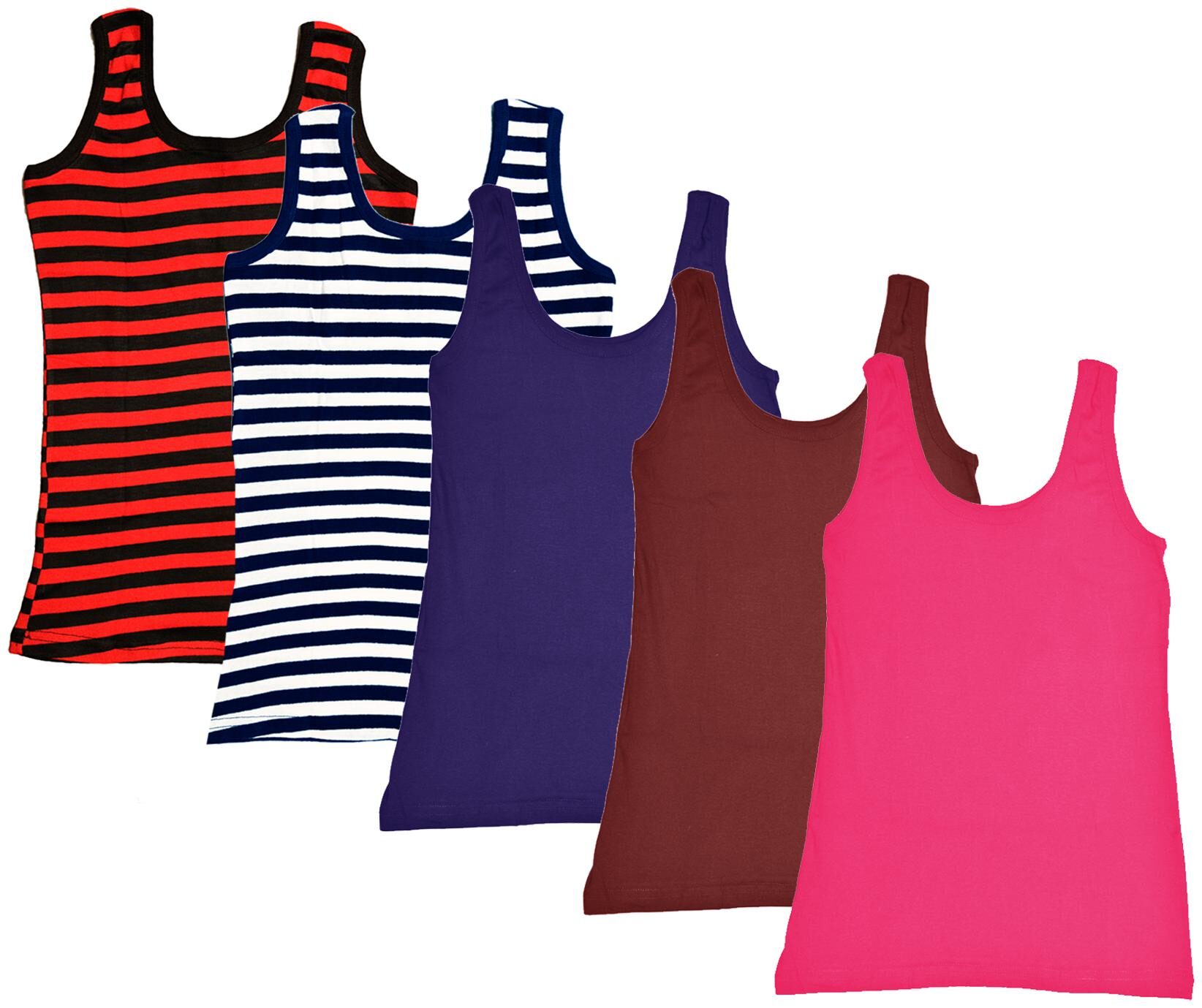 

Indiweaves Women Multi Regular fit U neck Cotton Tank top