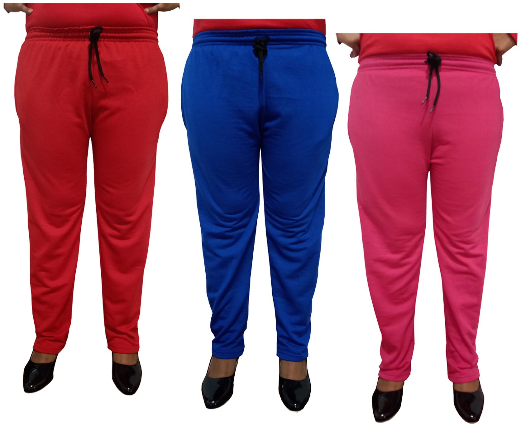 

Indiweaves Women Regular fit Fleece Solid Track pants - Multi