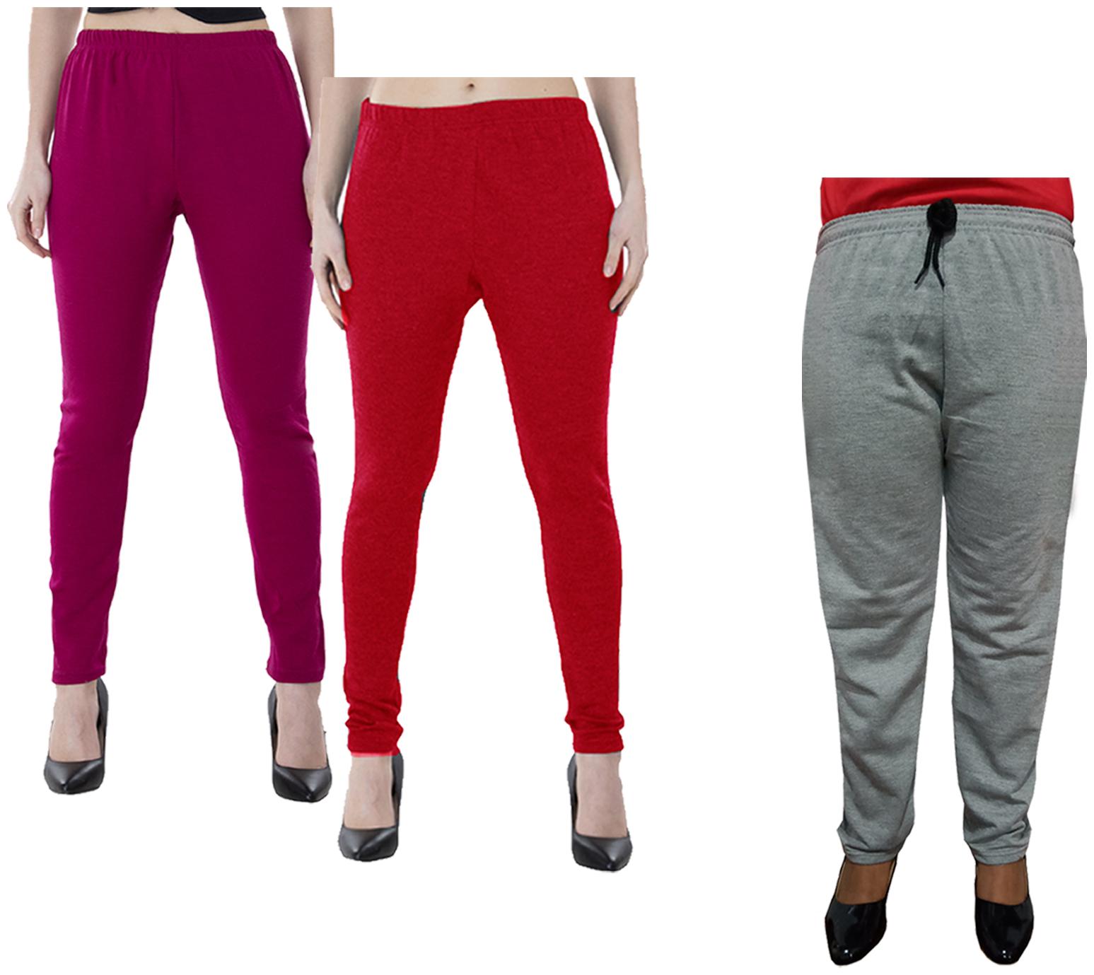 

Indiweaves Women Regular fit Fleece Solid Track pants - Multi