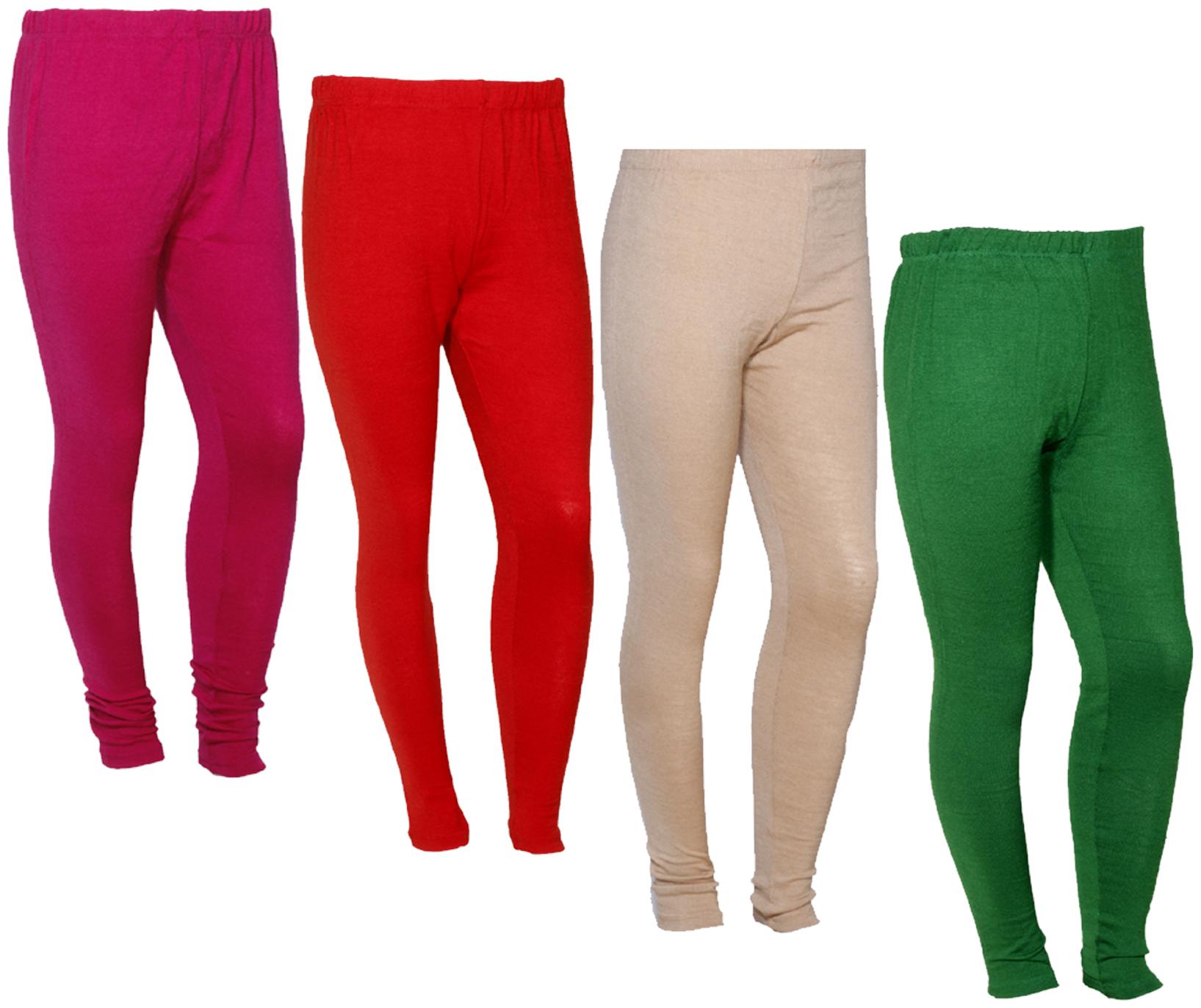 

IndiWeaves Women Warm Wollen Lycra Legging (Pack of 4)