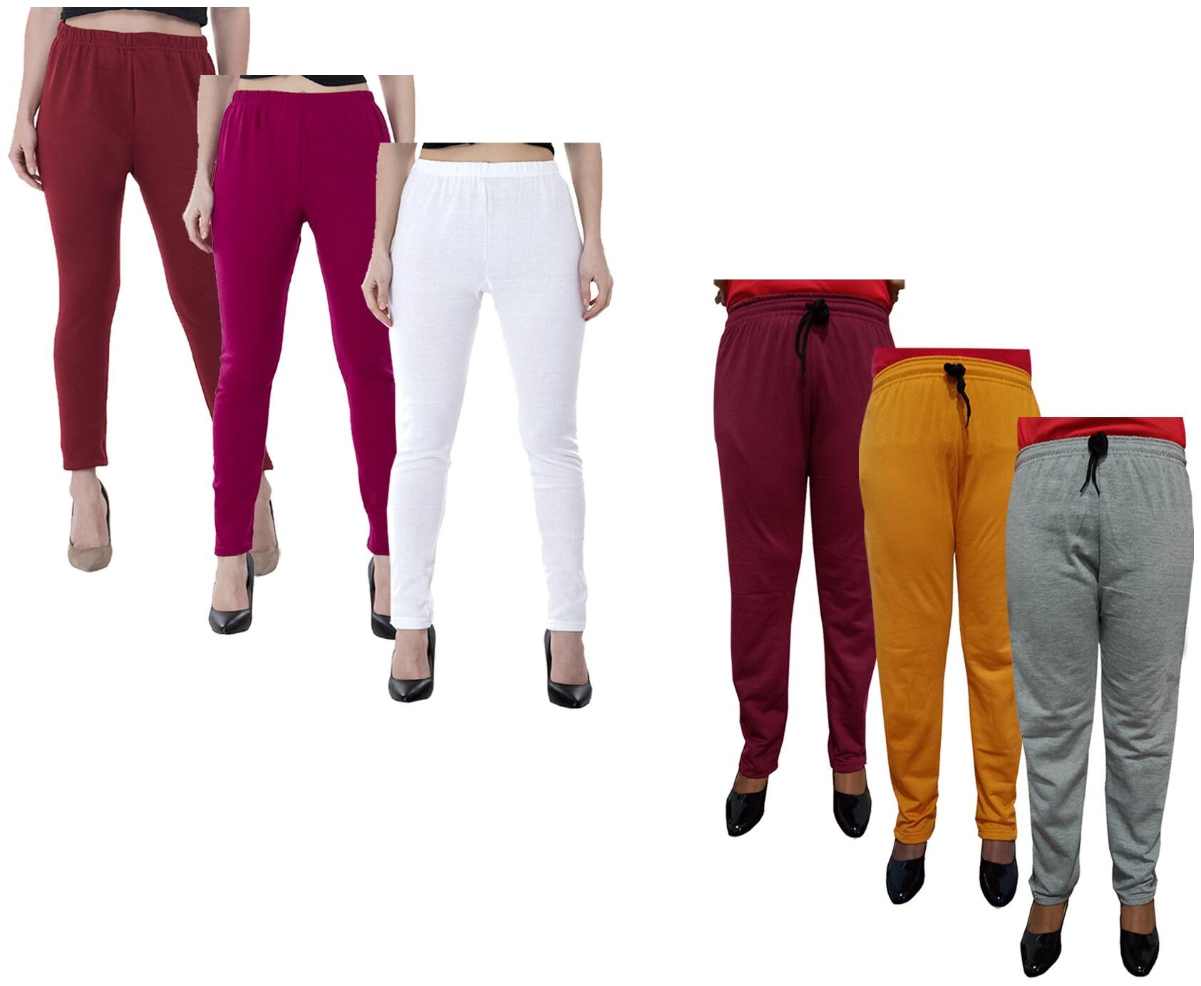 

Indiweaves Women Regular fit Fleece Solid Track pants - Multi