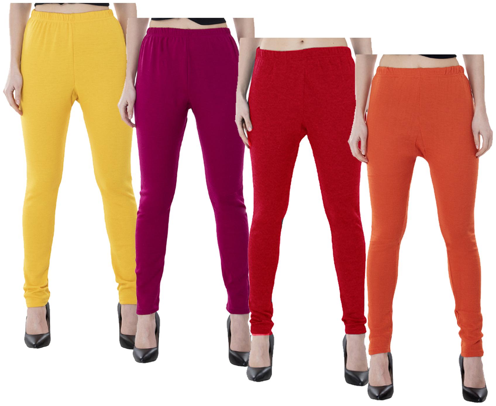 

IndiWeaves Women Warm Wollen Lycra Legging (Pack of 4)