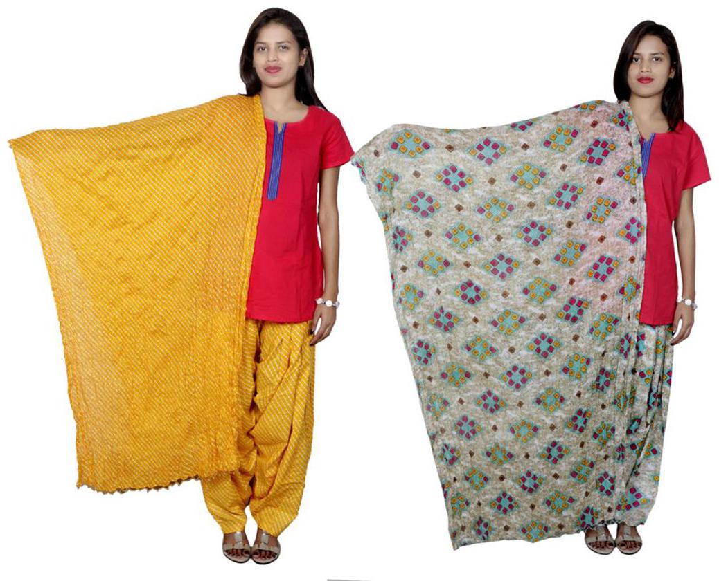 

Indiweaves Cotton Patiala Salwar With Dupatta Combo